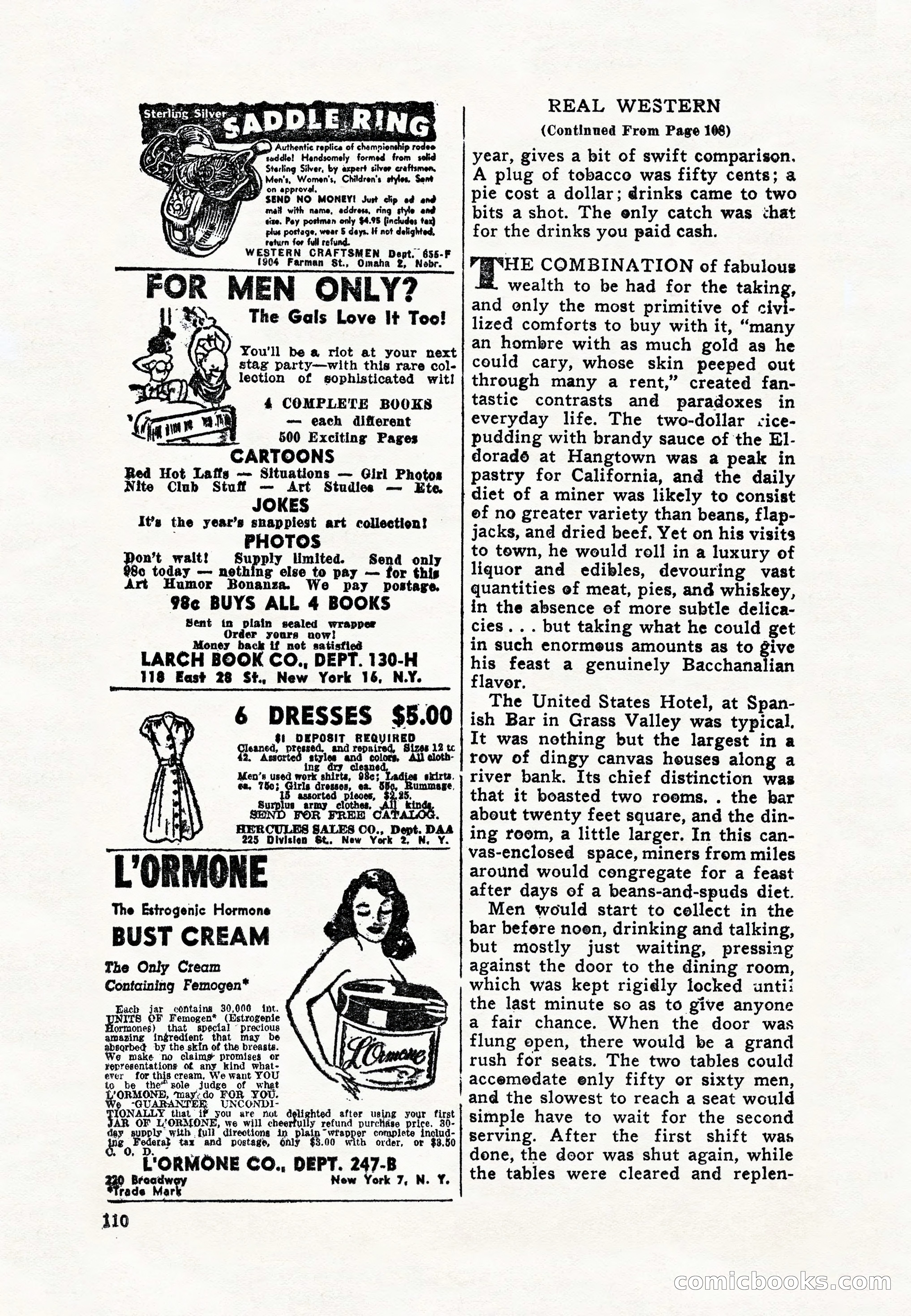 Real Western, January 1948 — page 110 of 116