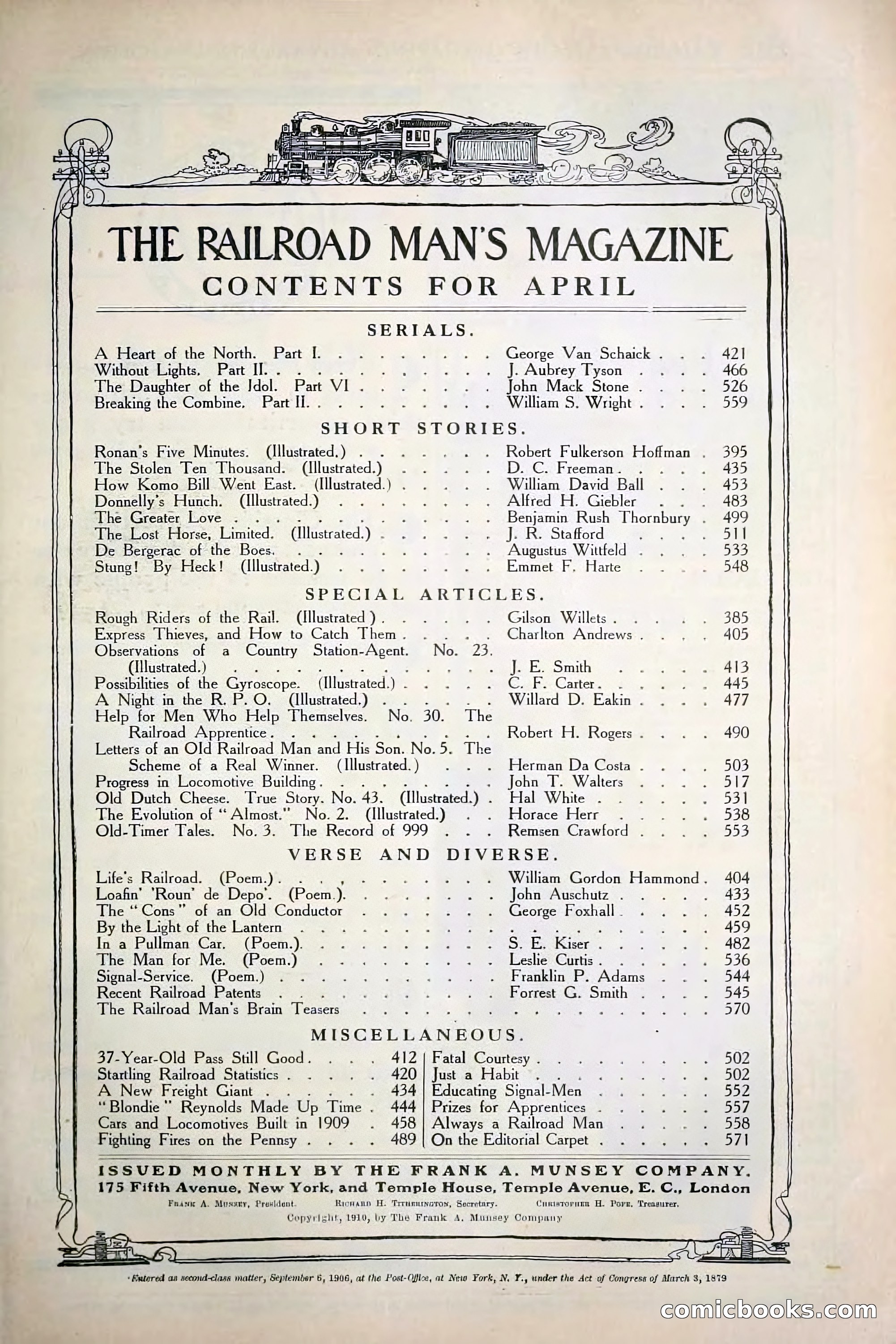 The Railroad Man's Magazine, April 1910 — page 5 of 232