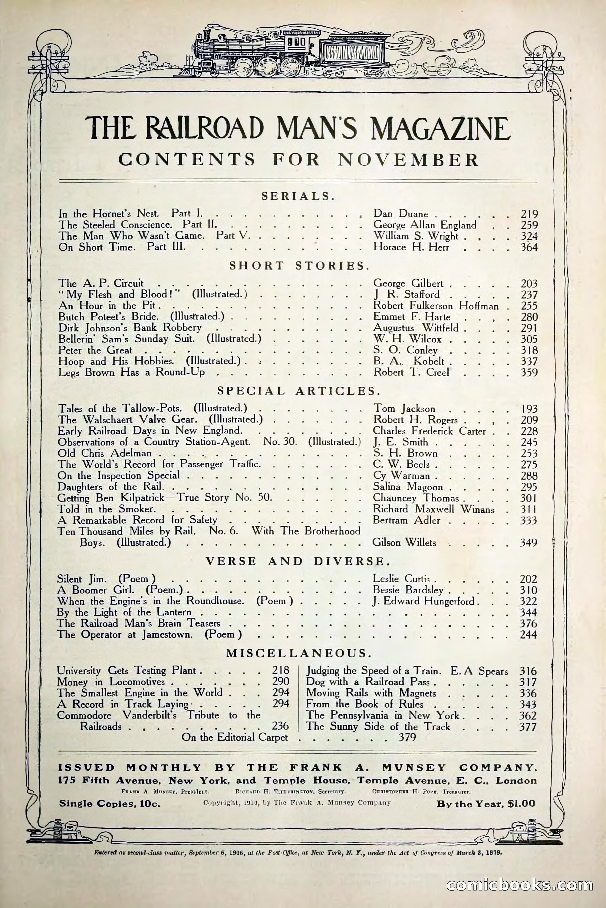 The Railroad Man's Magazine, November 1910 — page 5 of 228