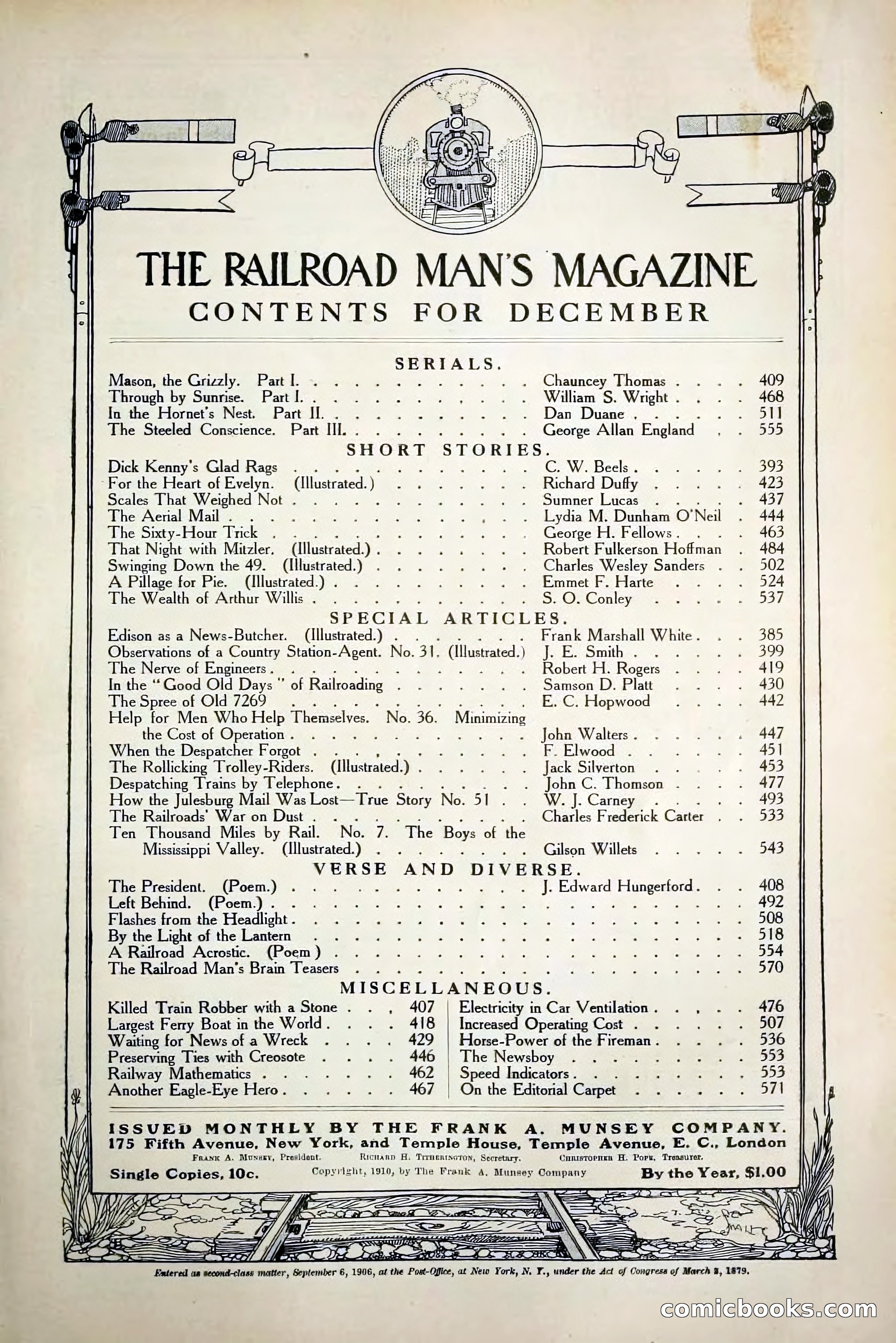 The Railroad Man's Magazine, December 1910 — page 5 of 224
