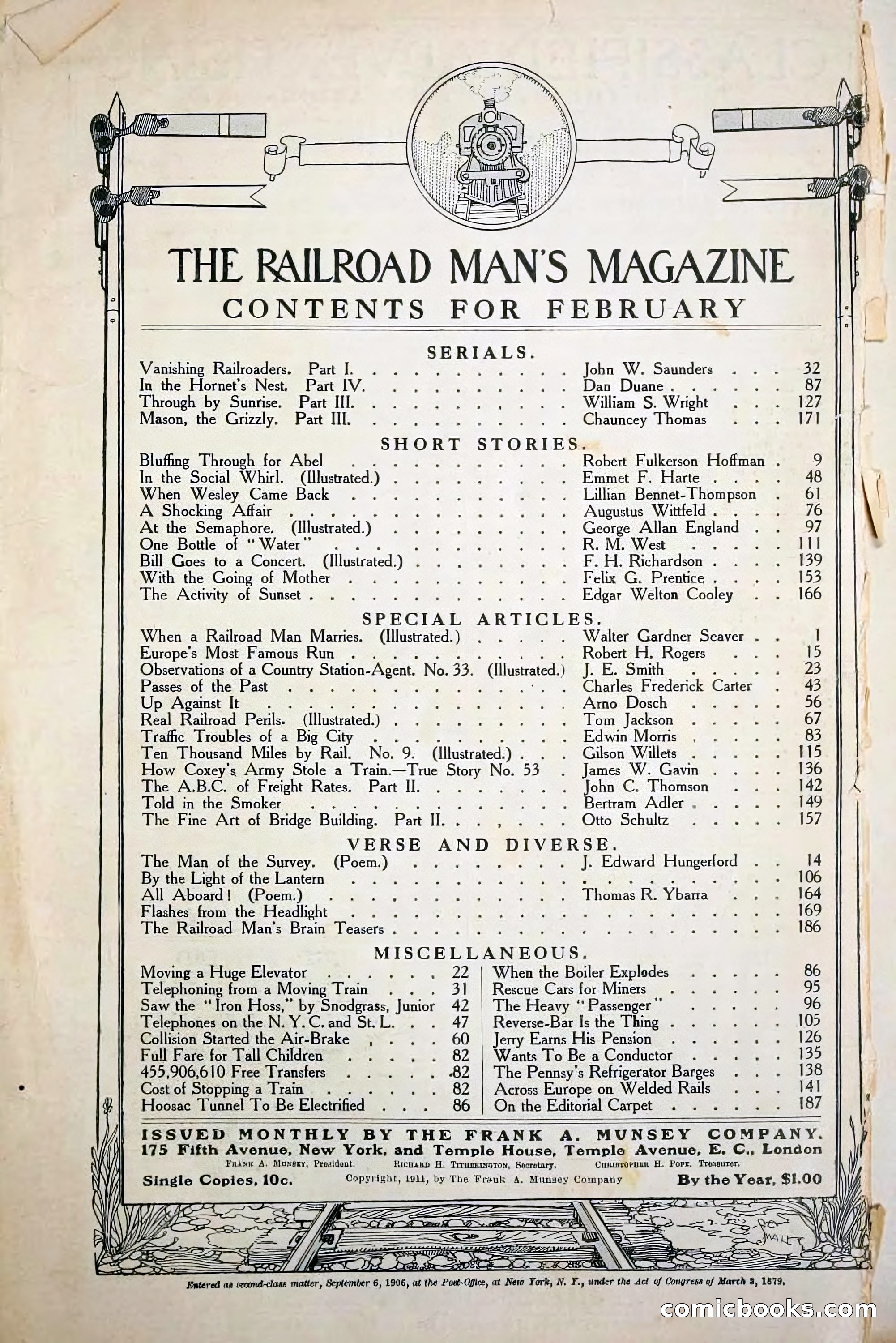 The Railroad Man's Magazine, February 1911 — page 3 of 228