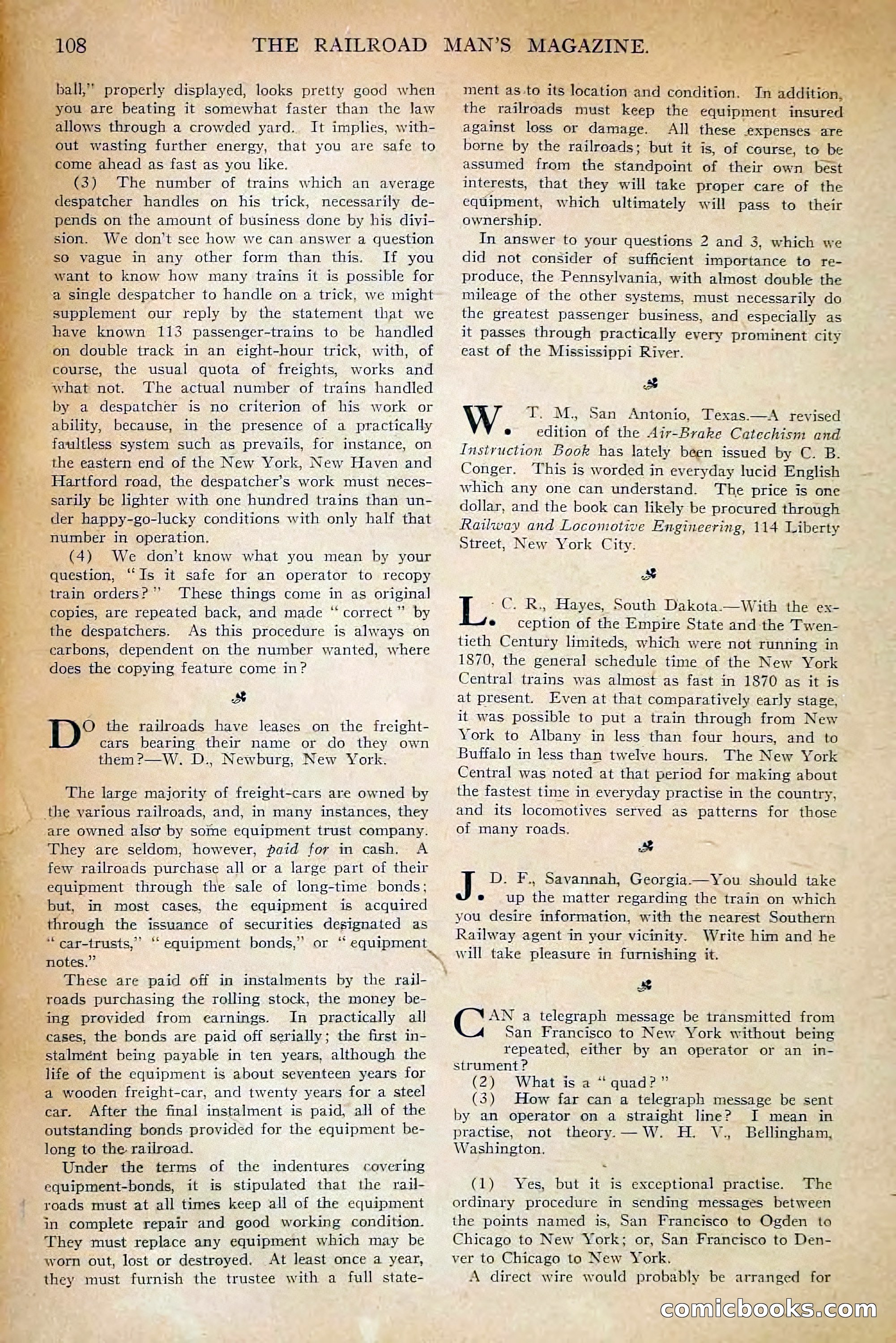 The Railroad Man's Magazine, February 1911 — page 118 of 228