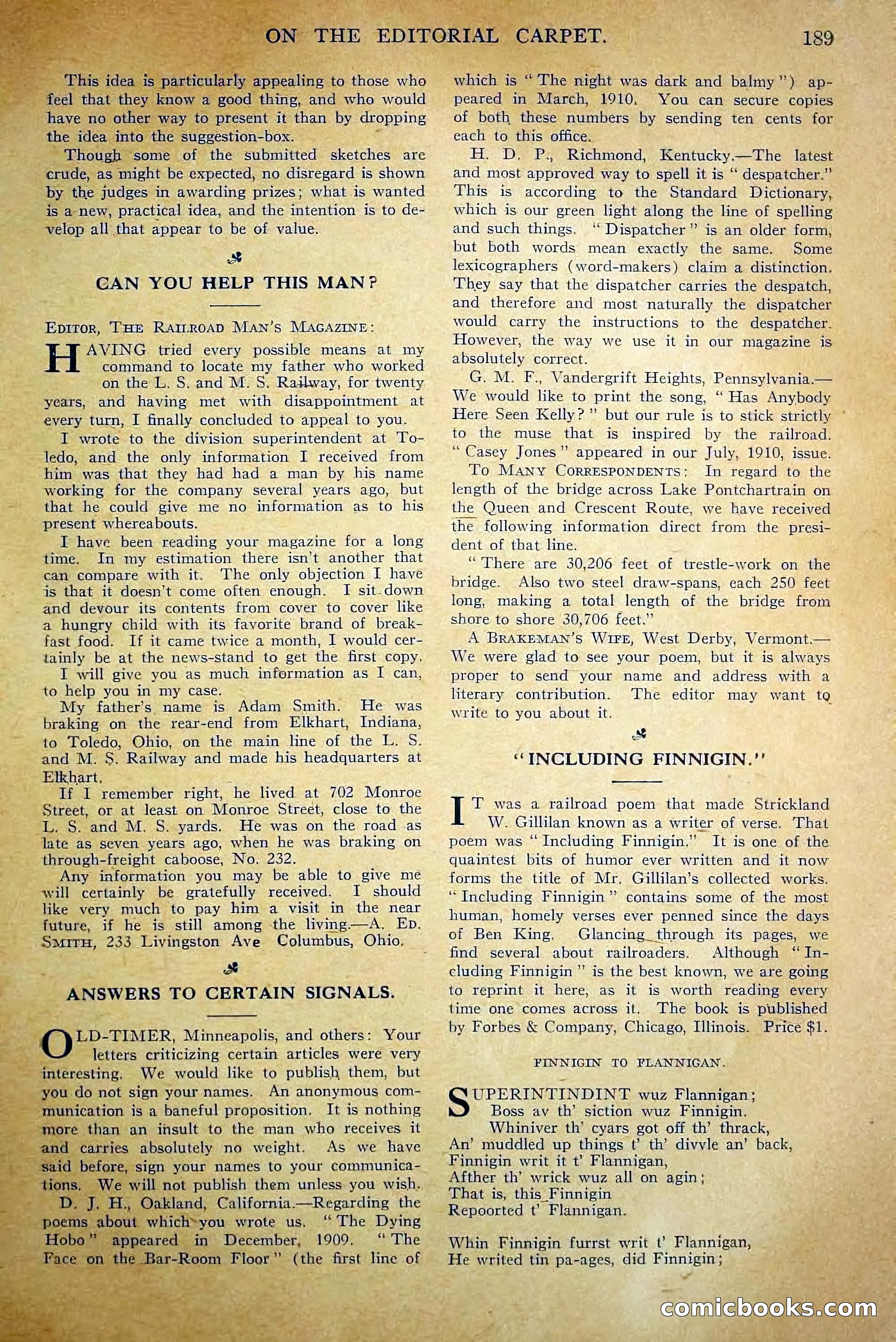 The Railroad Man's Magazine, February 1911 — page 199 of 228