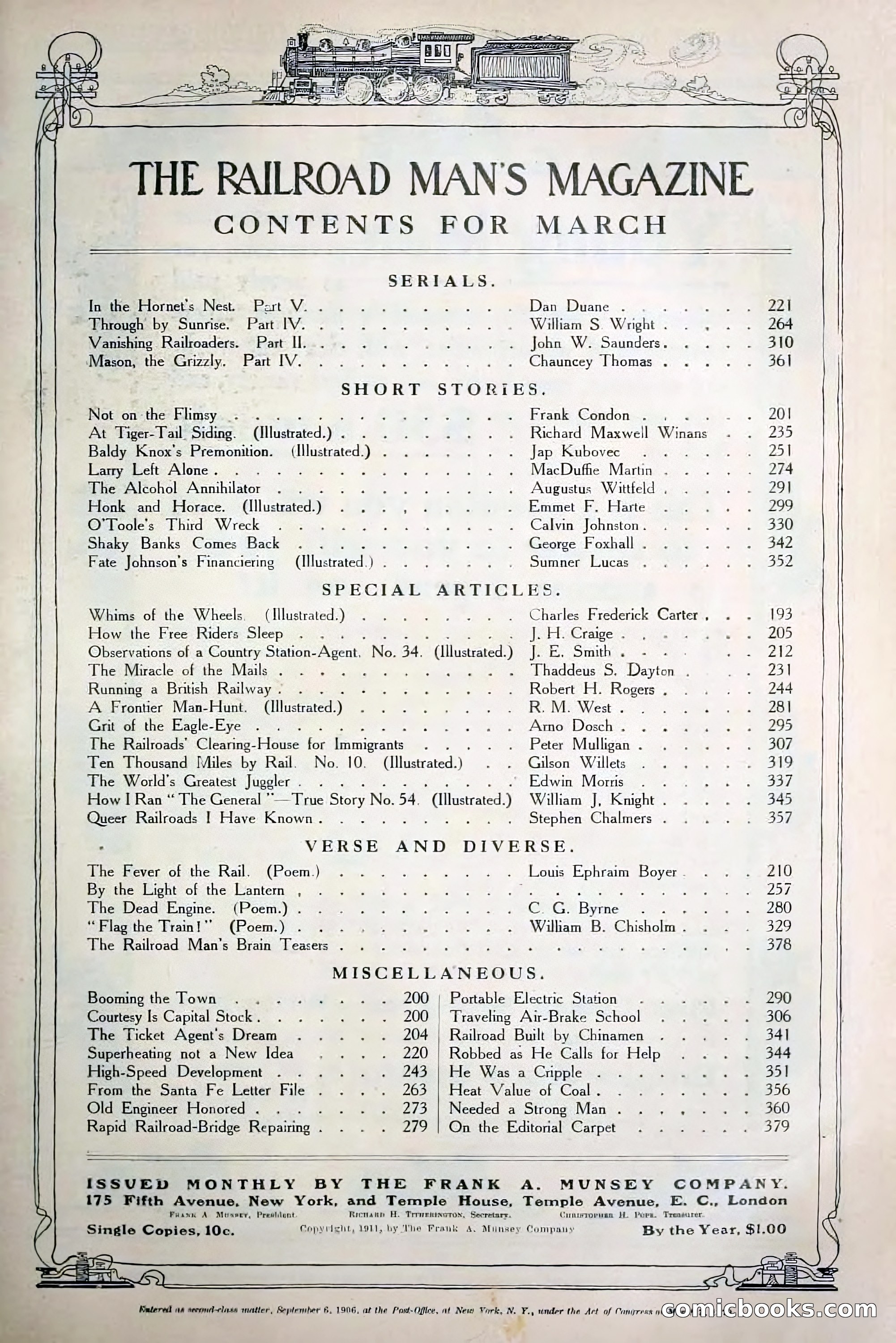 The Railroad Man's Magazine, March 1911 — page 5 of 230