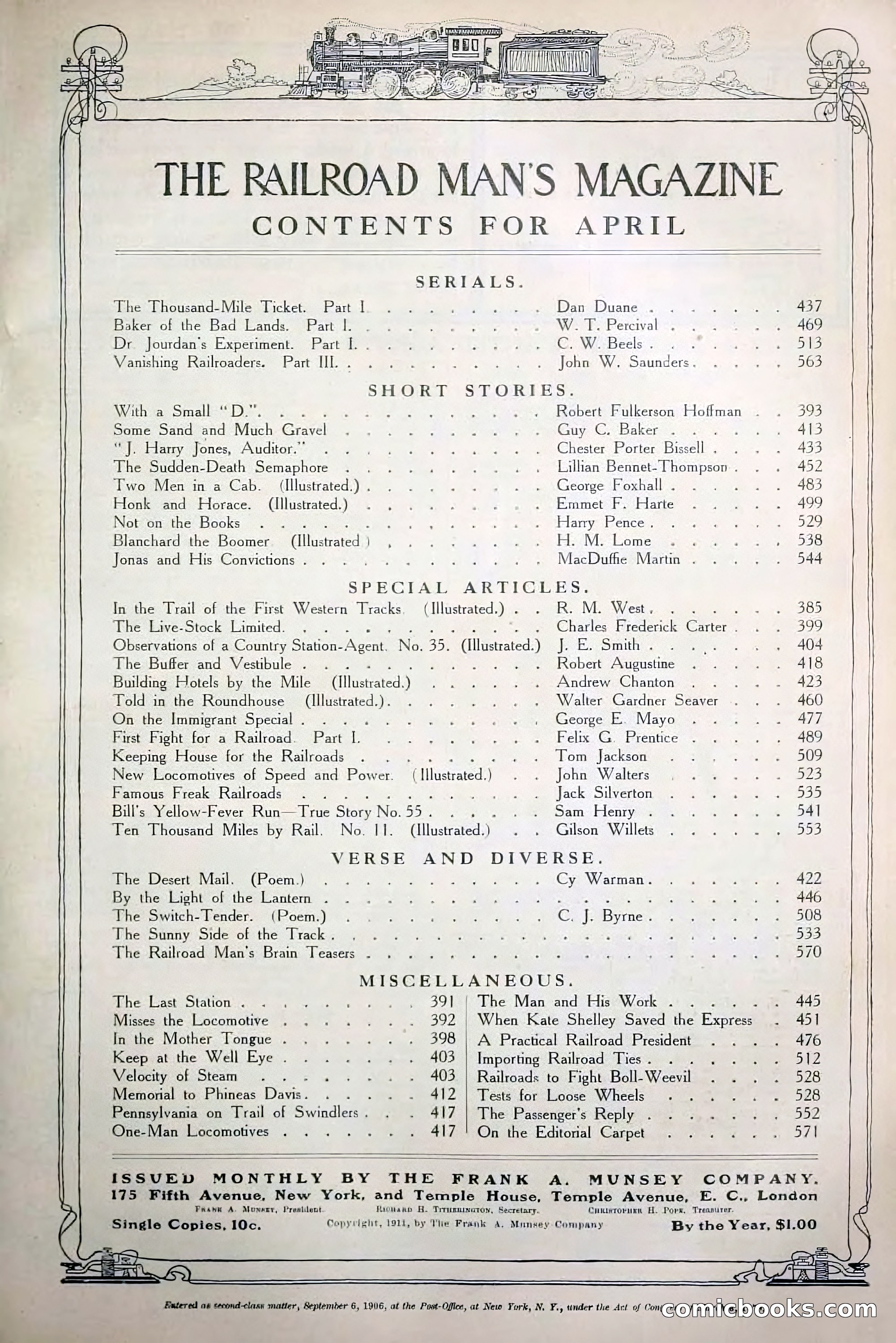The Railroad Man's Magazine, April 1911 — page 5 of 228