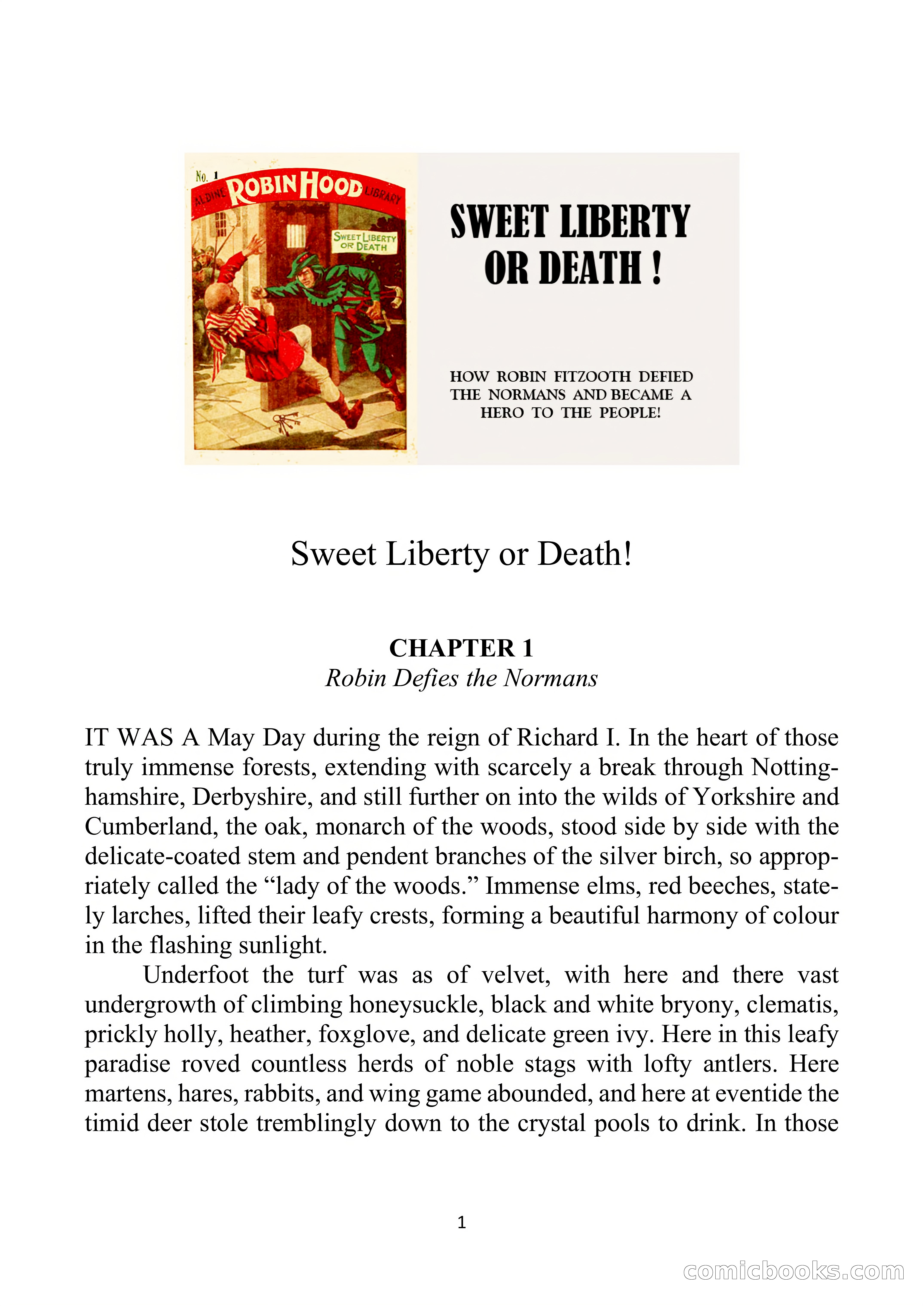 Robin Hood Library No. 1: Sweet Liberty or Death — page 2 of 63
