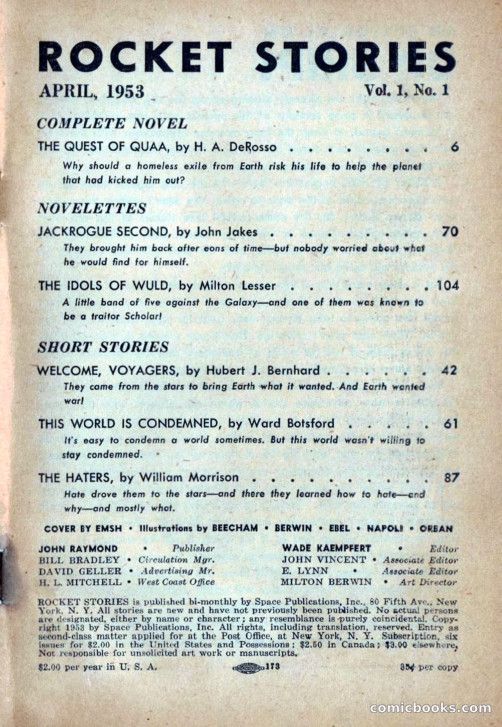 Rocket Stories, Vol. 1, No. 1 — page 6 of 164