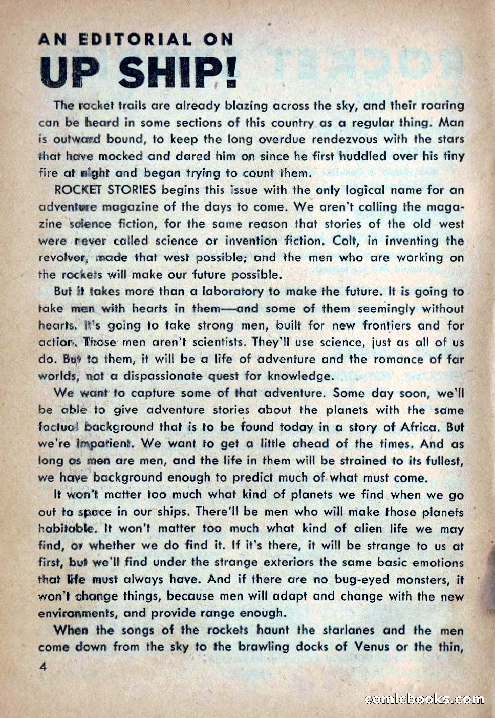 Rocket Stories, Vol. 1, No. 1 — page 7 of 164