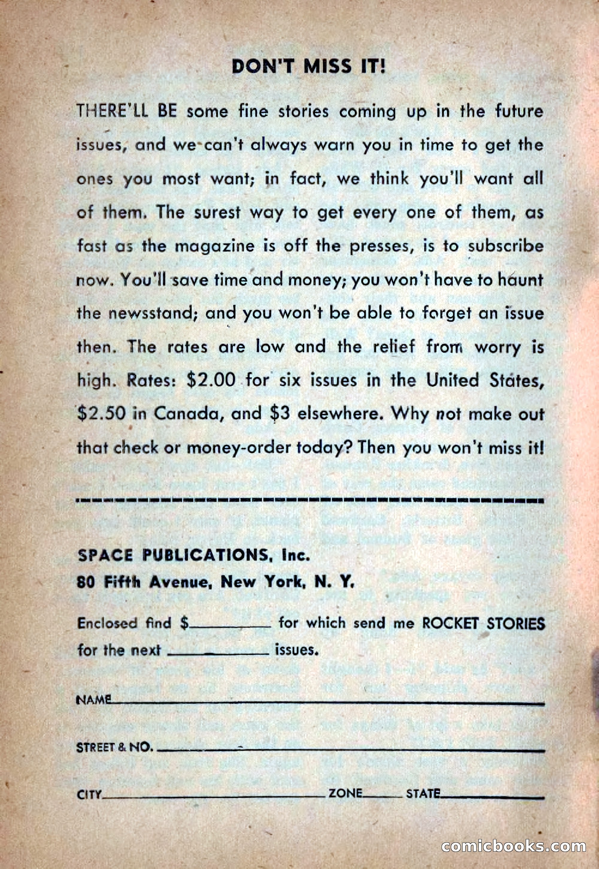 Rocket Stories, Vol. 1, No. 1 — page 161 of 164