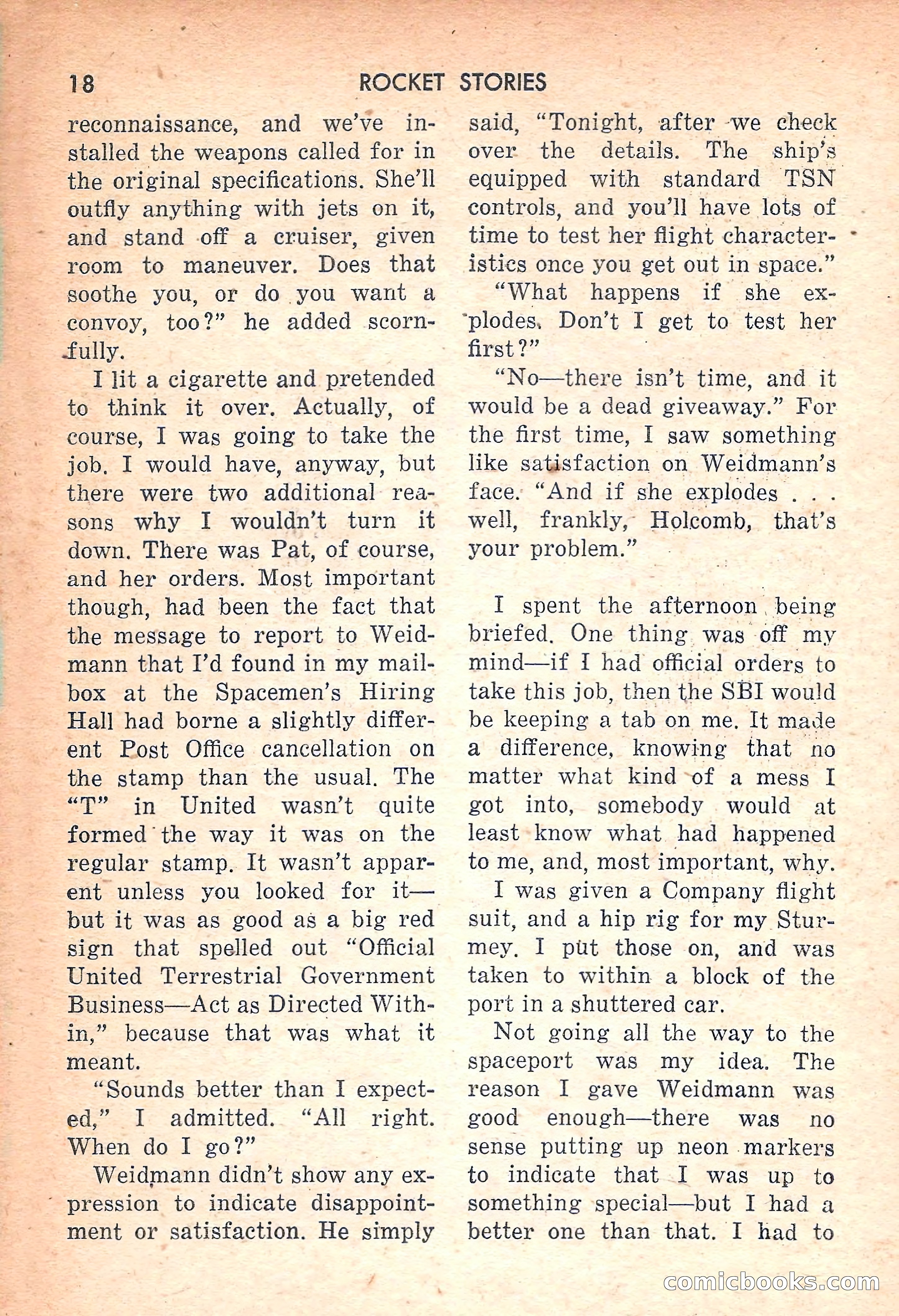 Rocket Stories, July 1953 — page 20 of 164