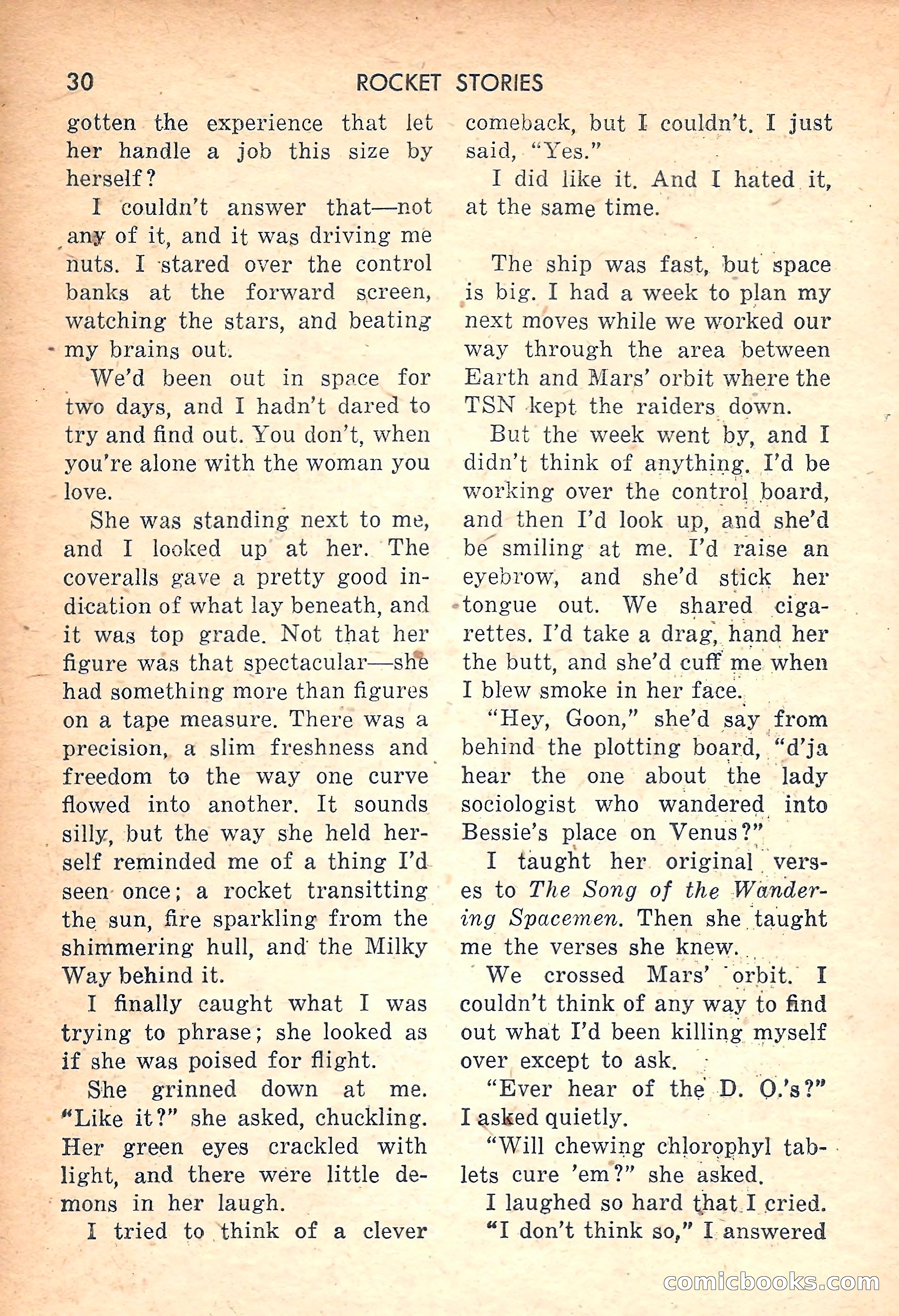Rocket Stories, July 1953 — page 32 of 164