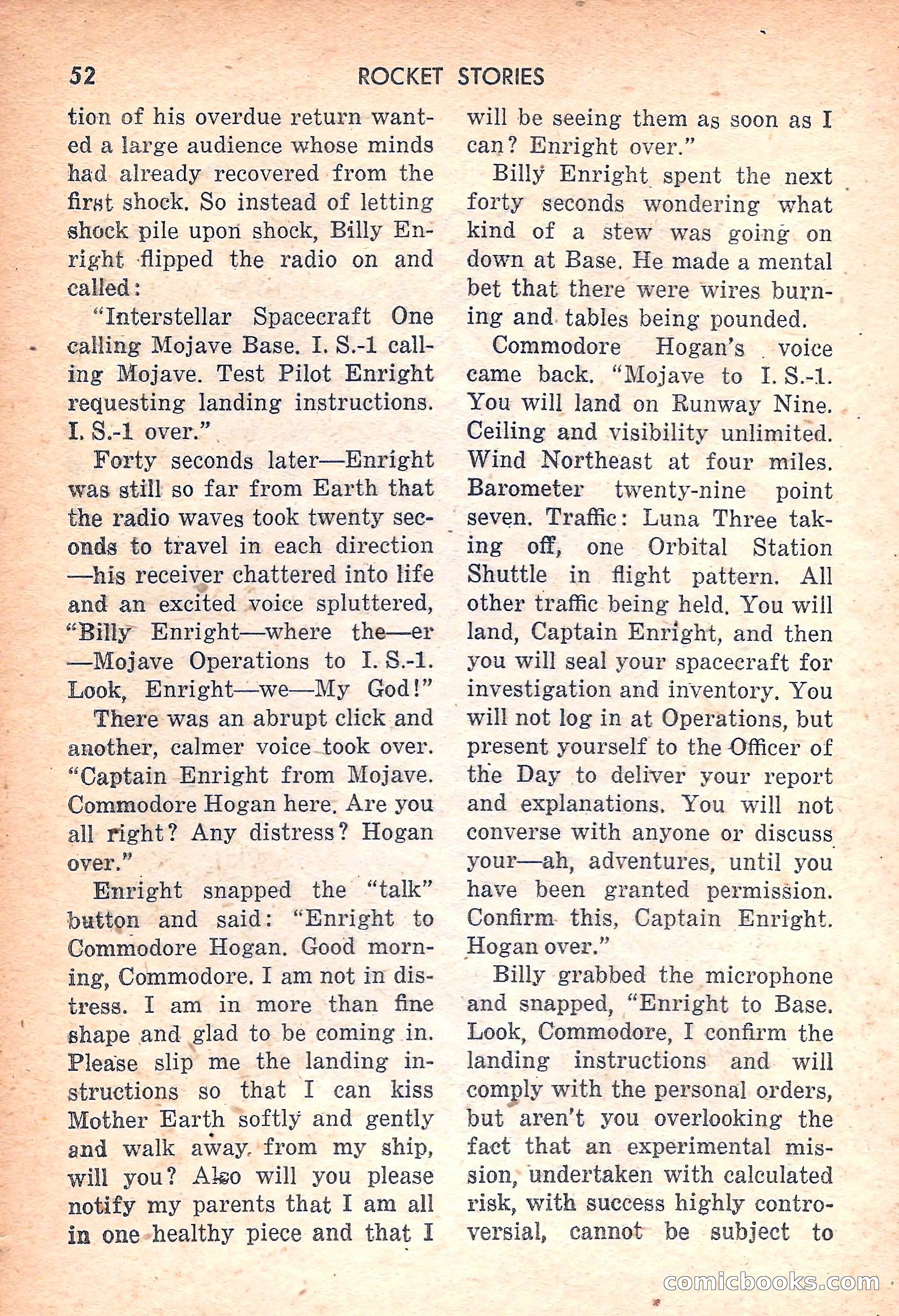 Rocket Stories, July 1953 — page 54 of 164