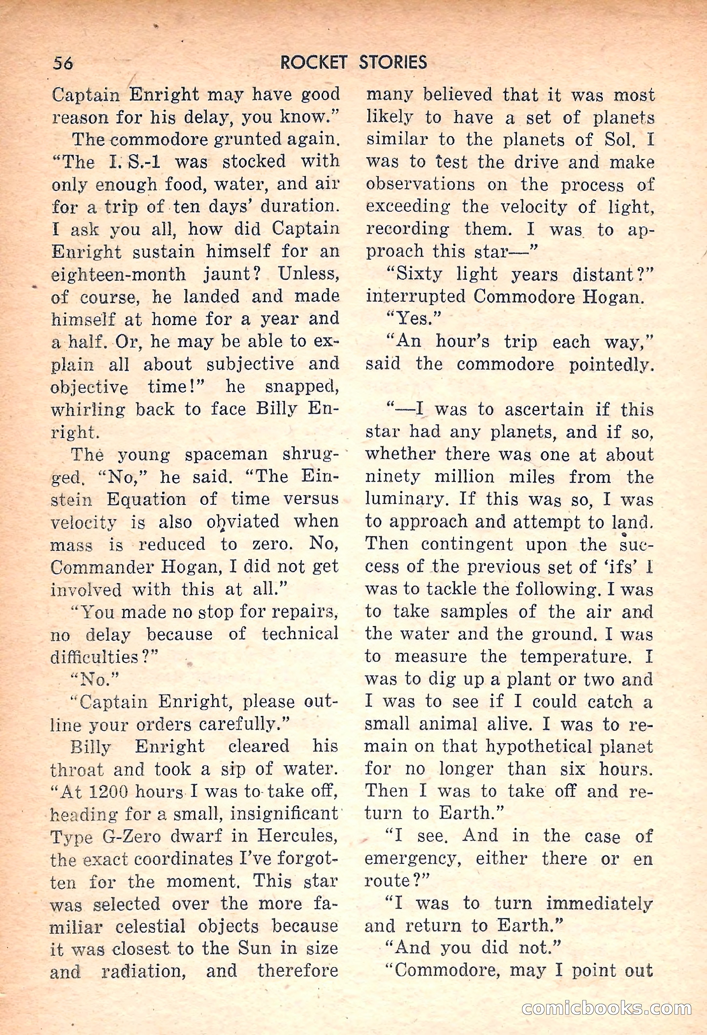 Rocket Stories, July 1953 — page 58 of 164