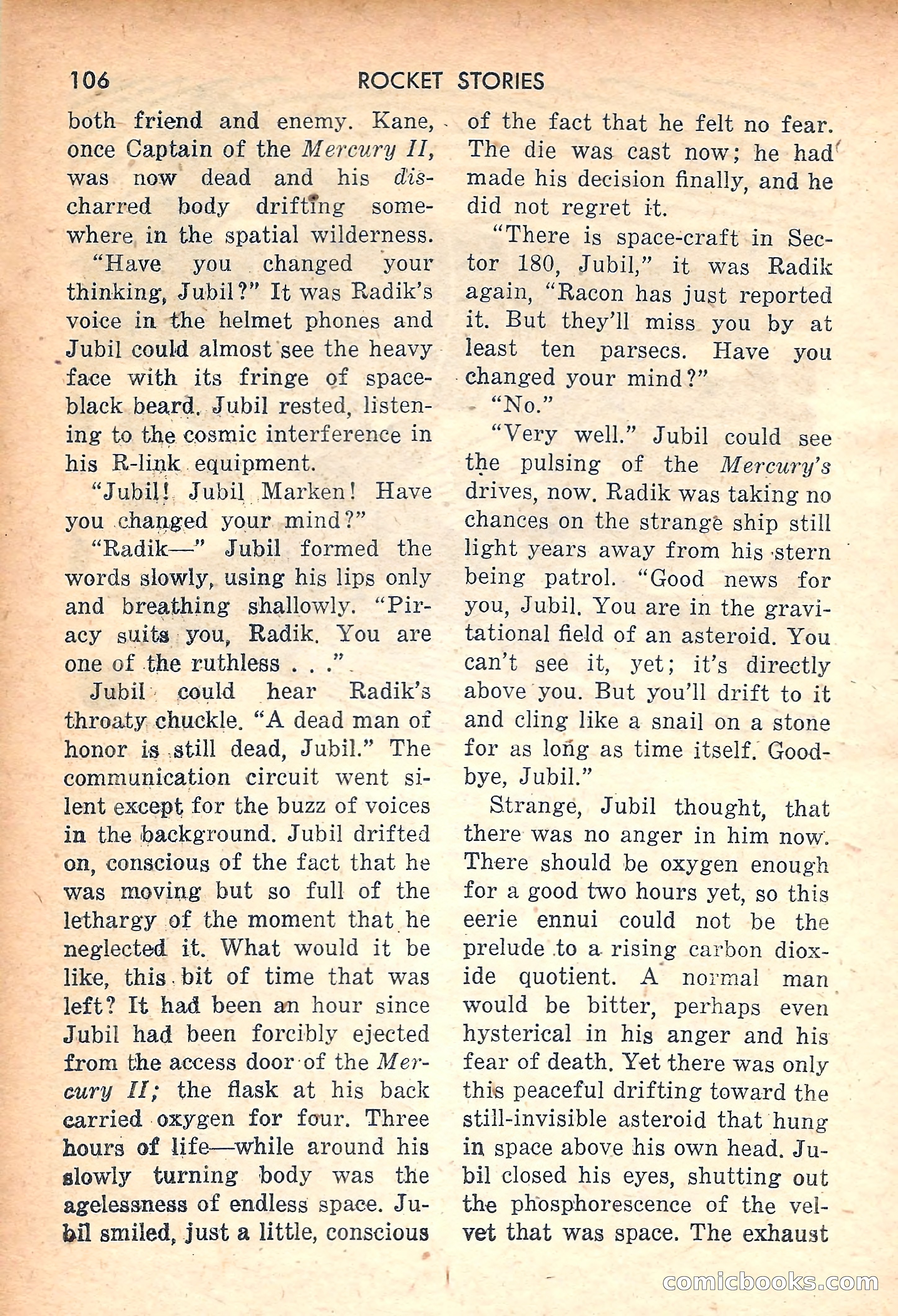 Rocket Stories, July 1953 — page 108 of 164