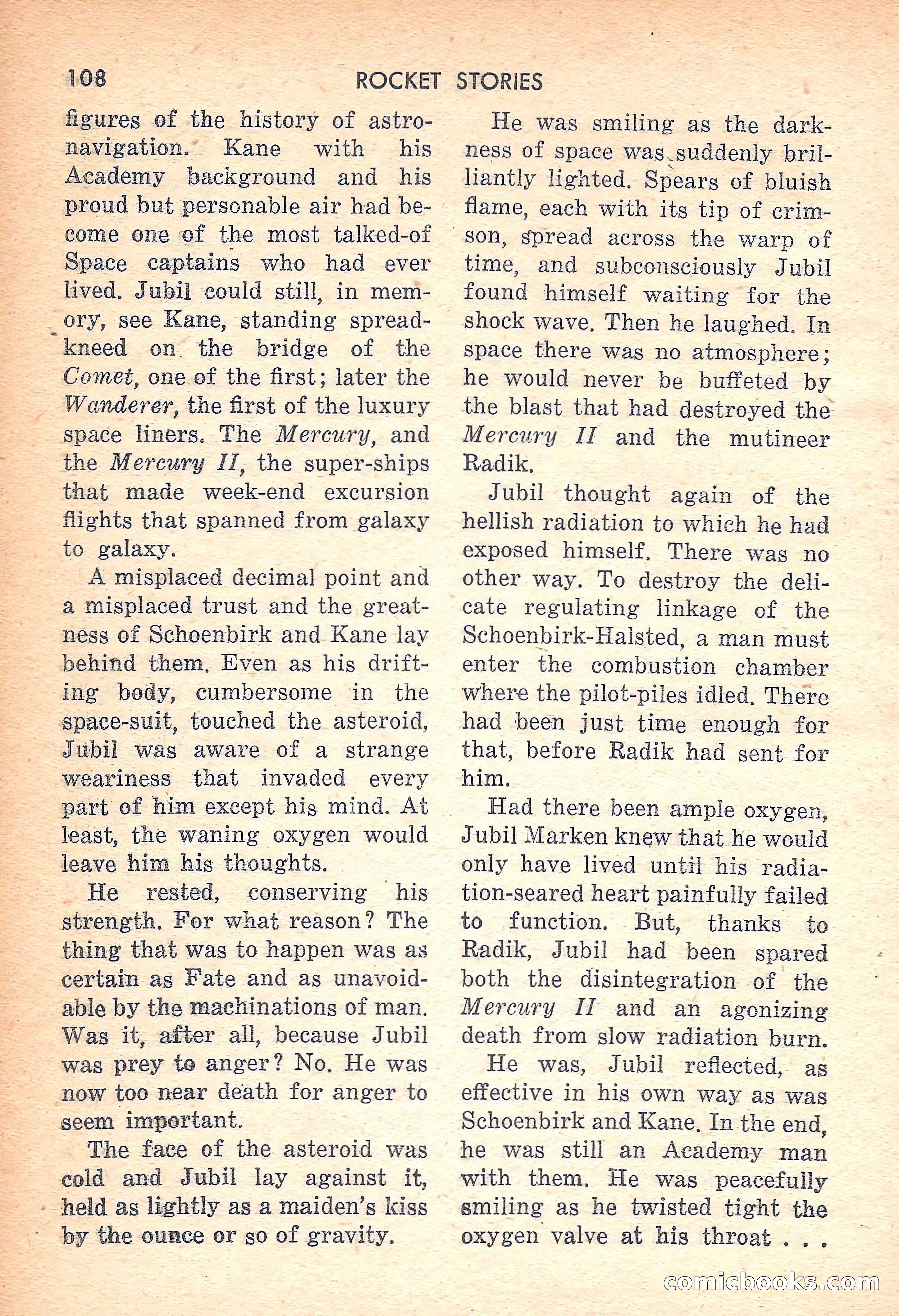Rocket Stories, July 1953 — page 110 of 164