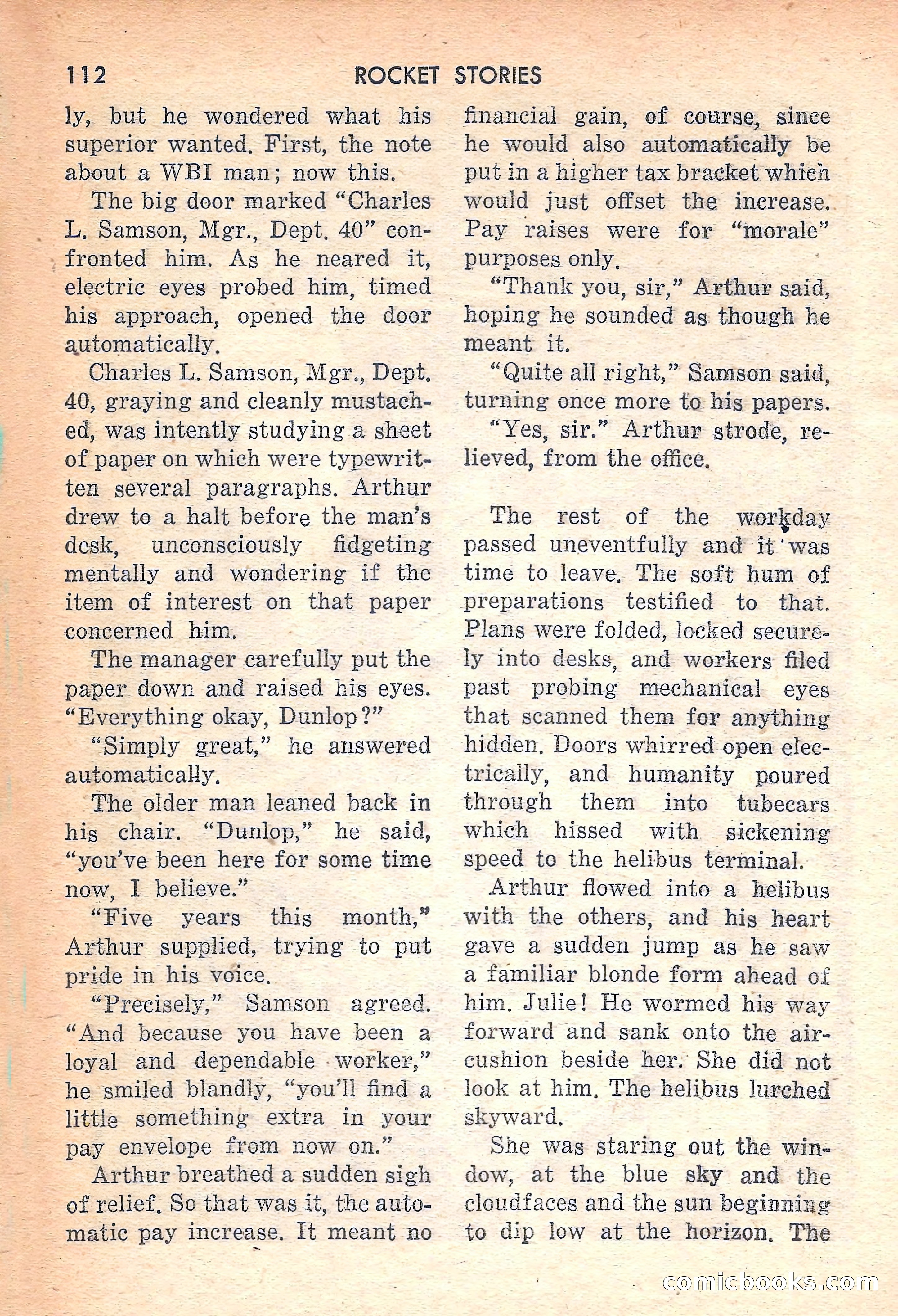 Rocket Stories, July 1953 — page 114 of 164