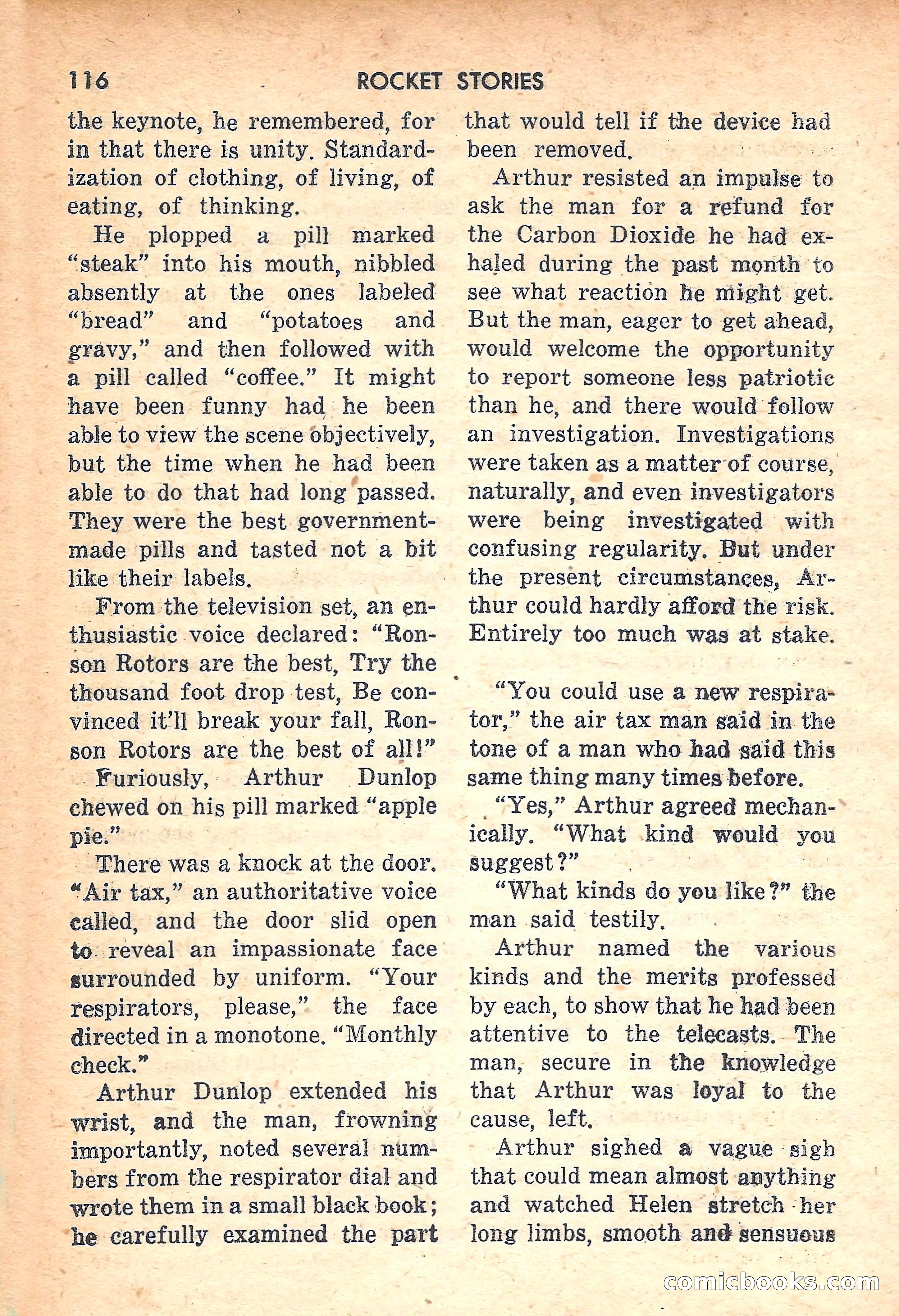 Rocket Stories, July 1953 — page 118 of 164