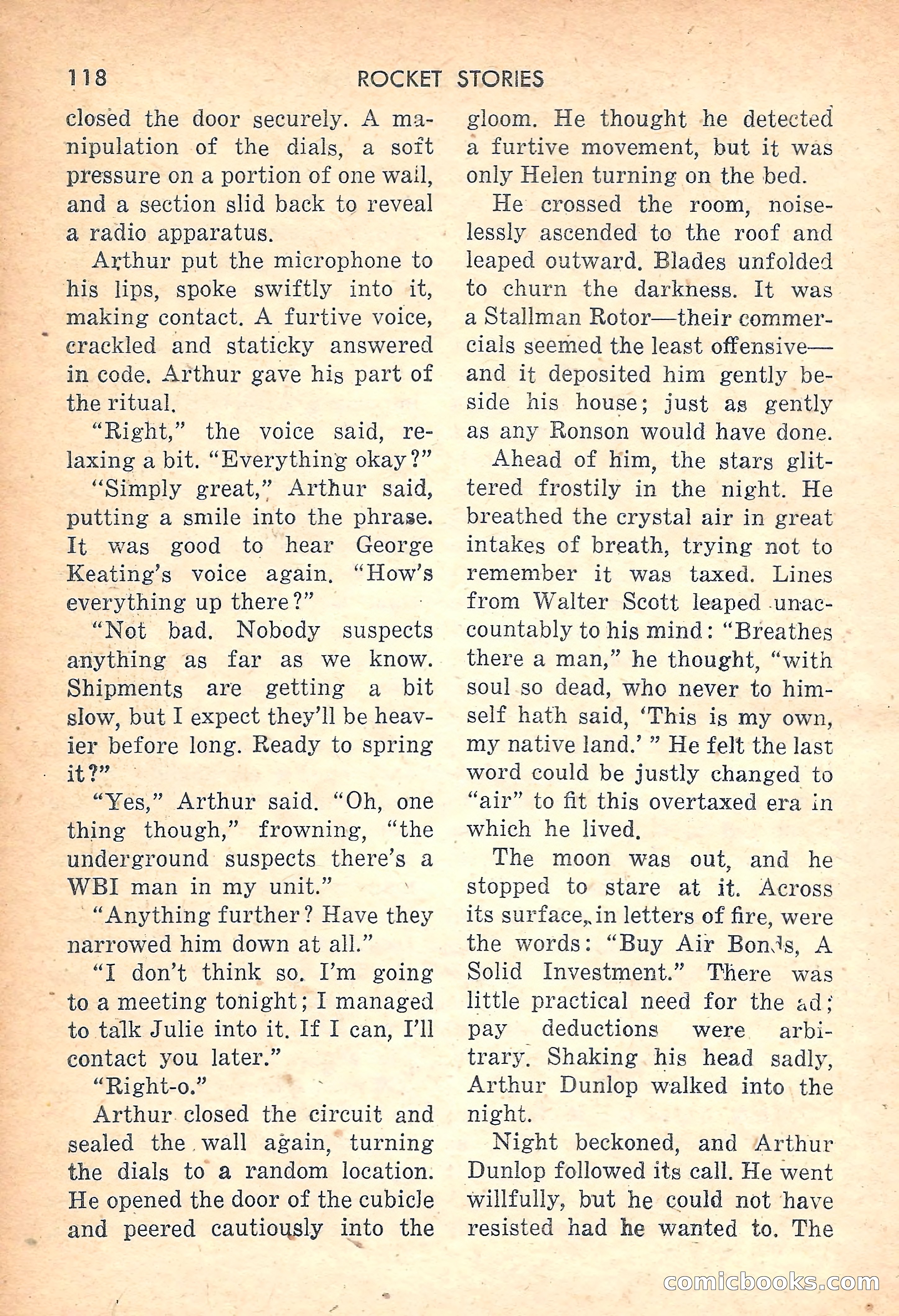 Rocket Stories, July 1953 — page 120 of 164