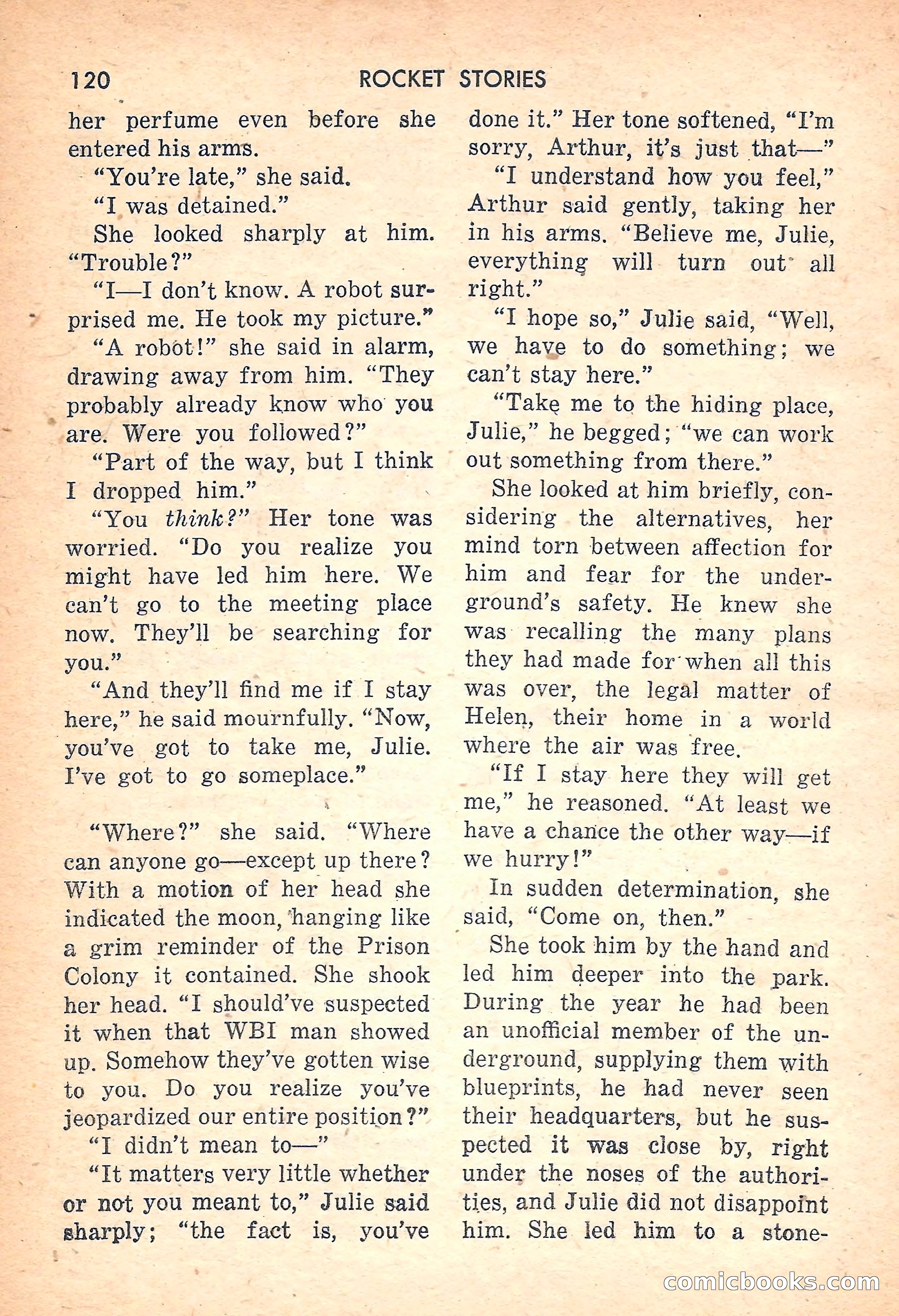 Rocket Stories, July 1953 — page 122 of 164