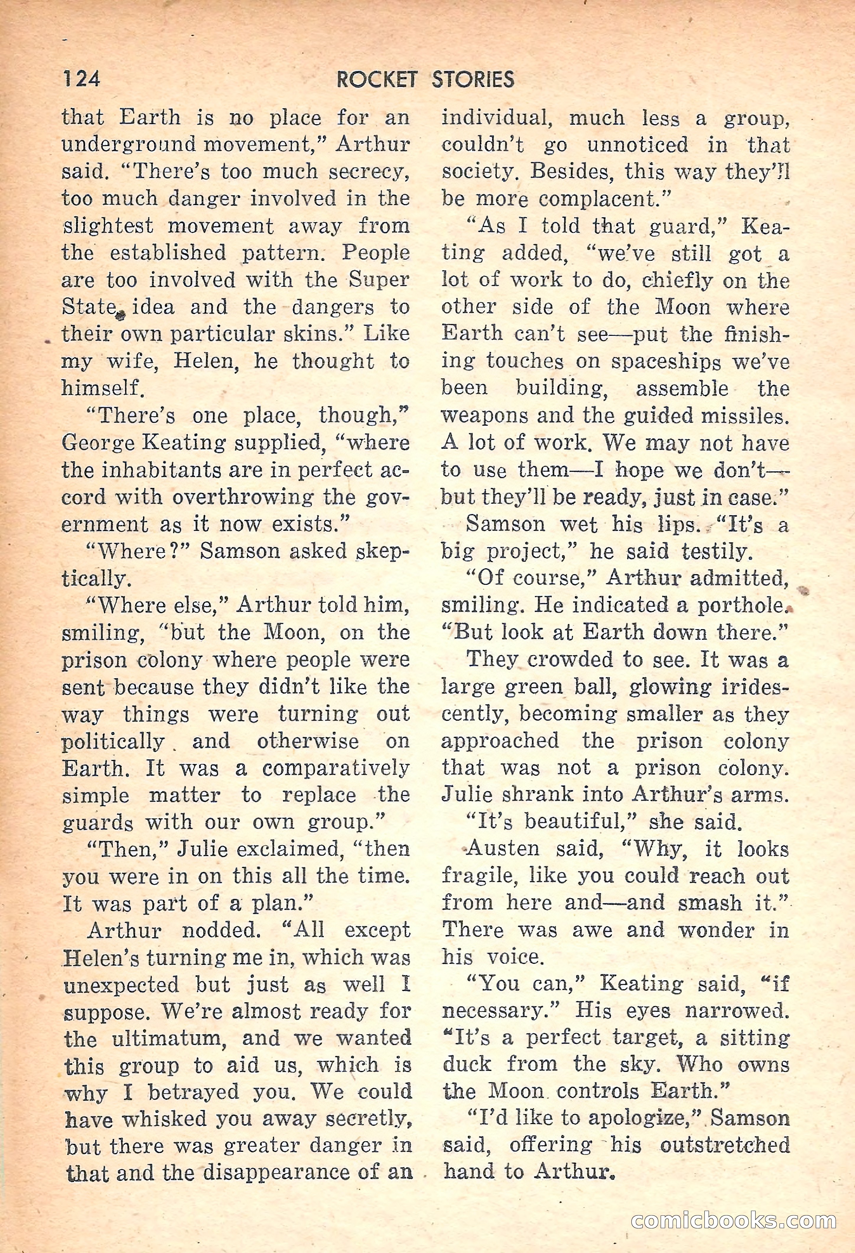 Rocket Stories, July 1953 — page 126 of 164