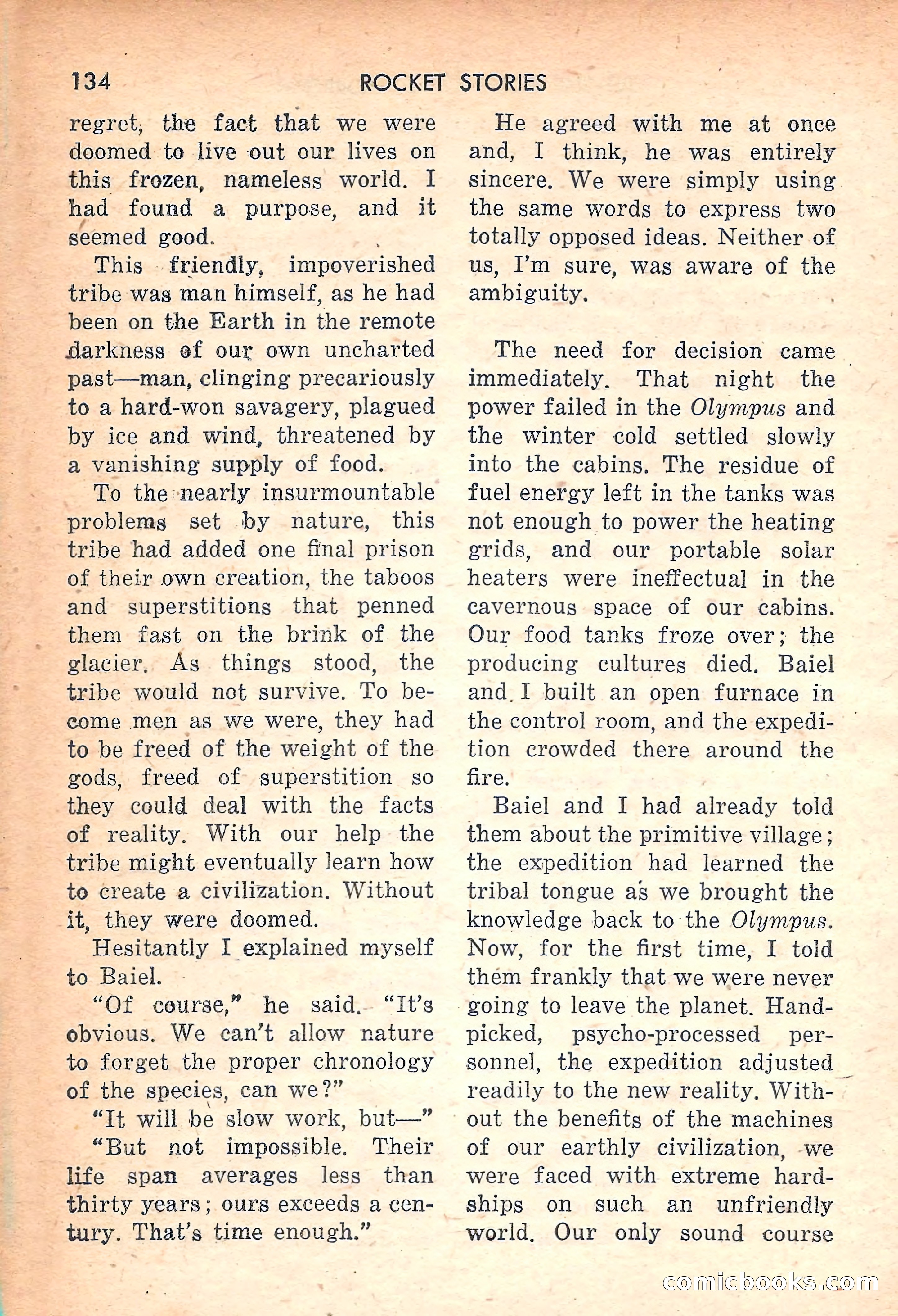 Rocket Stories, July 1953 — page 136 of 164
