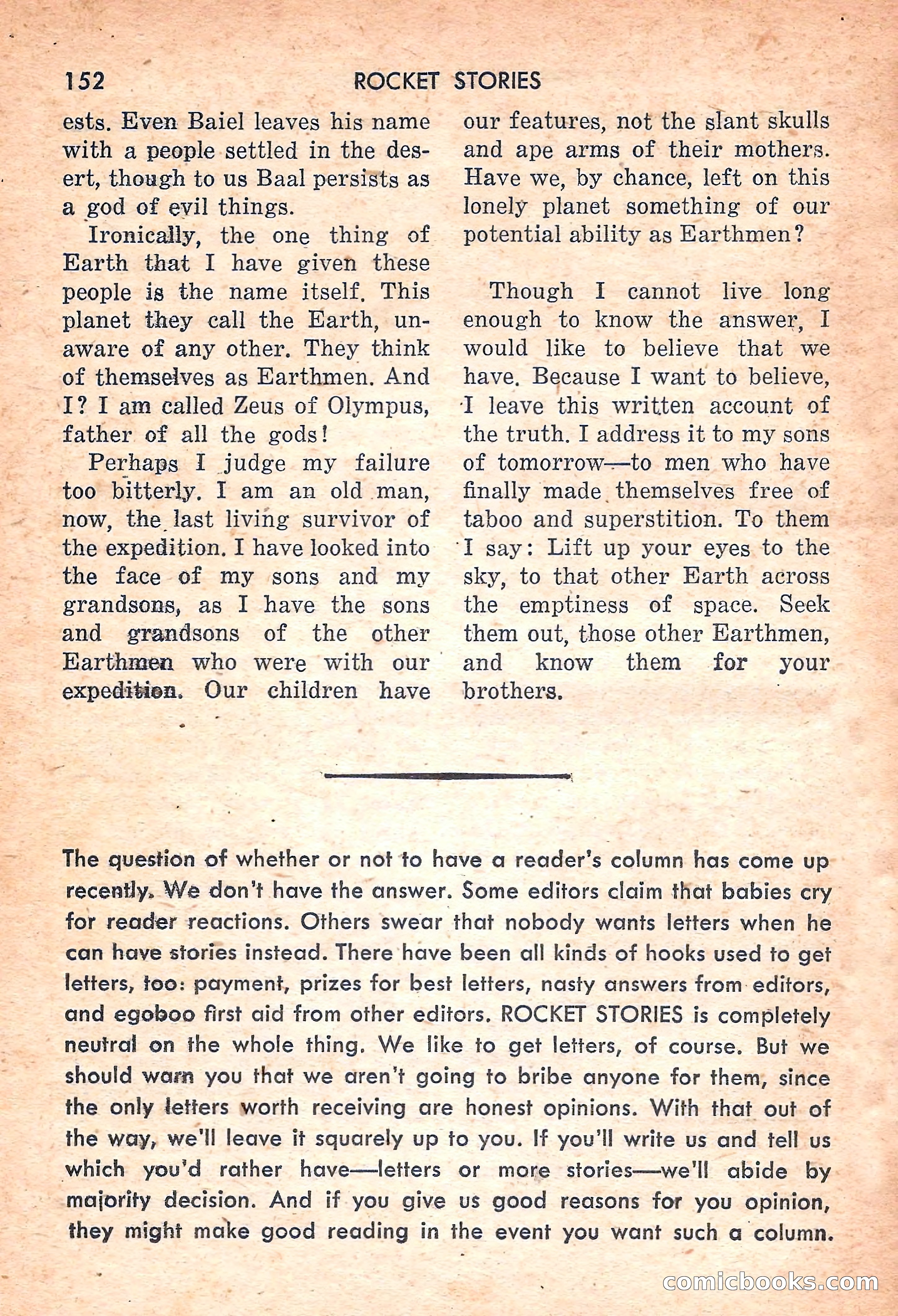 Rocket Stories, July 1953 — page 154 of 164