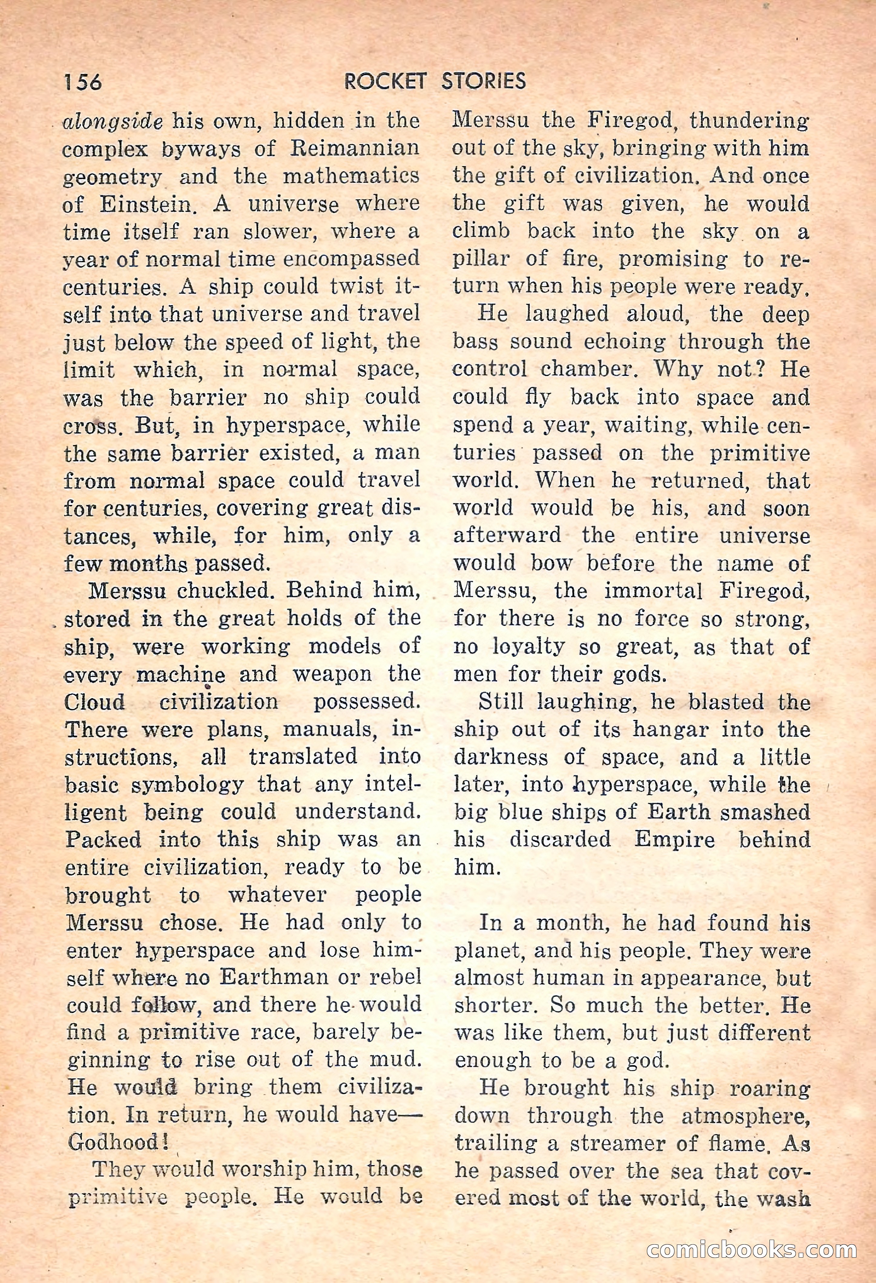 Rocket Stories, July 1953 — page 158 of 164