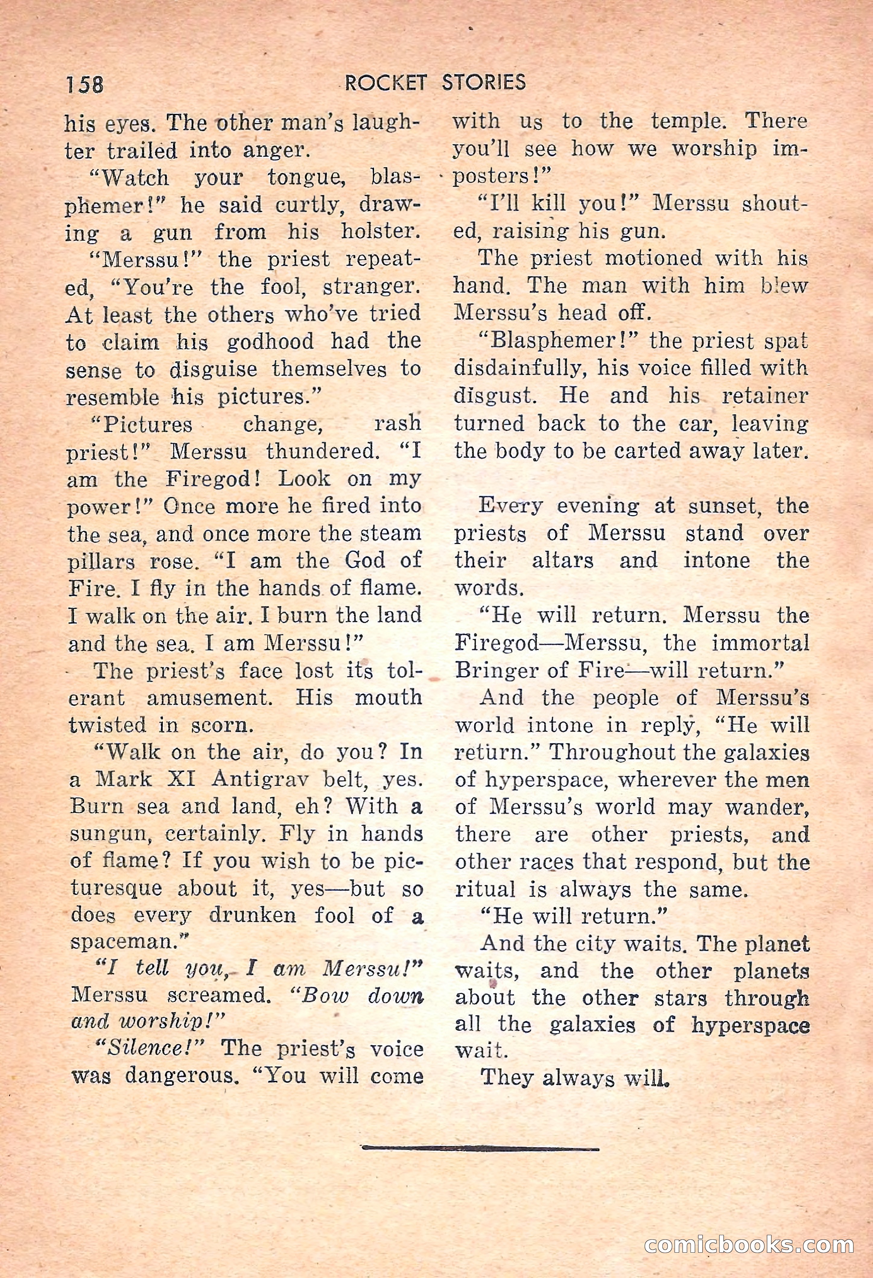 Rocket Stories, July 1953 — page 160 of 164