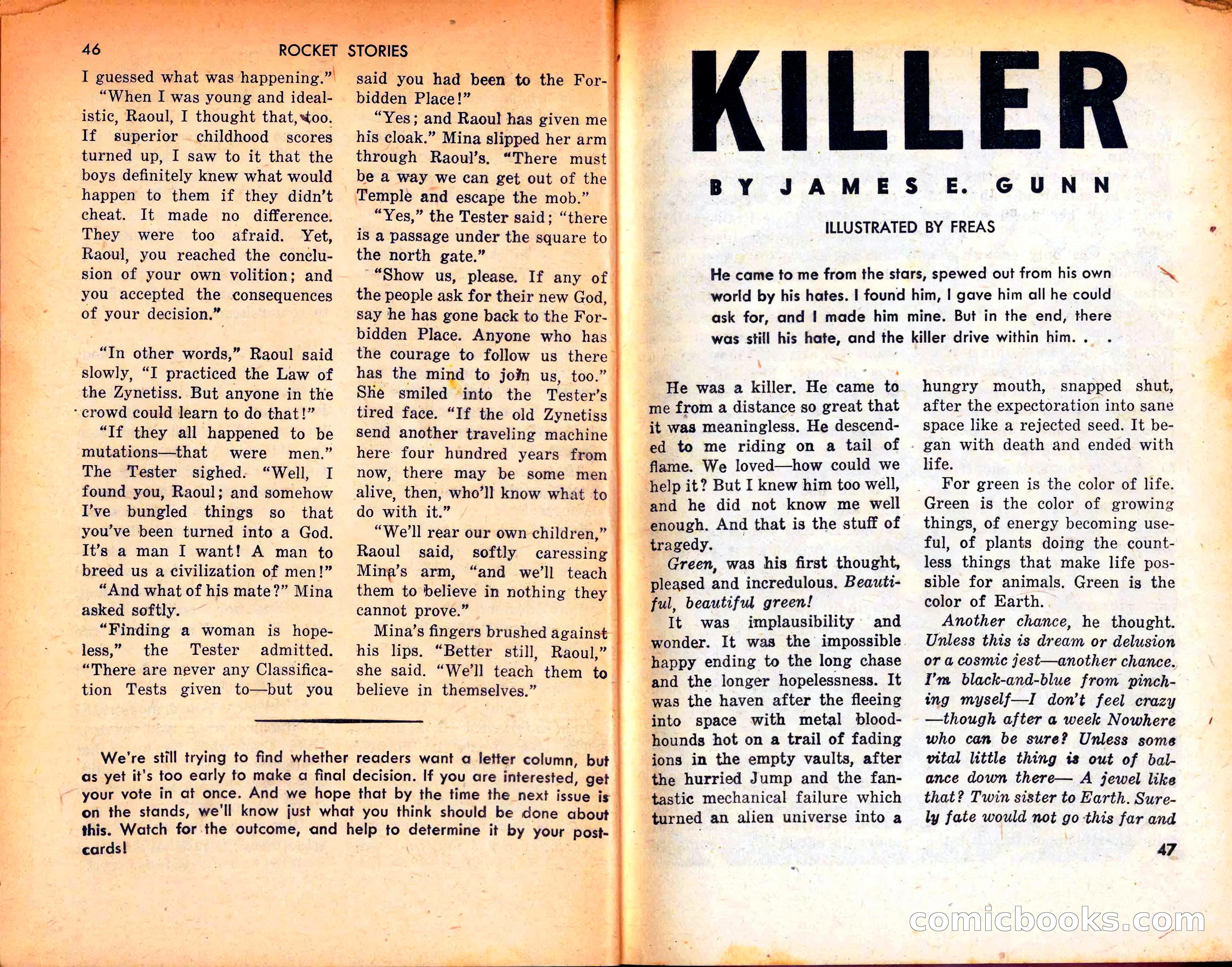Rocket Stories, September 1953 — page 25 of 83