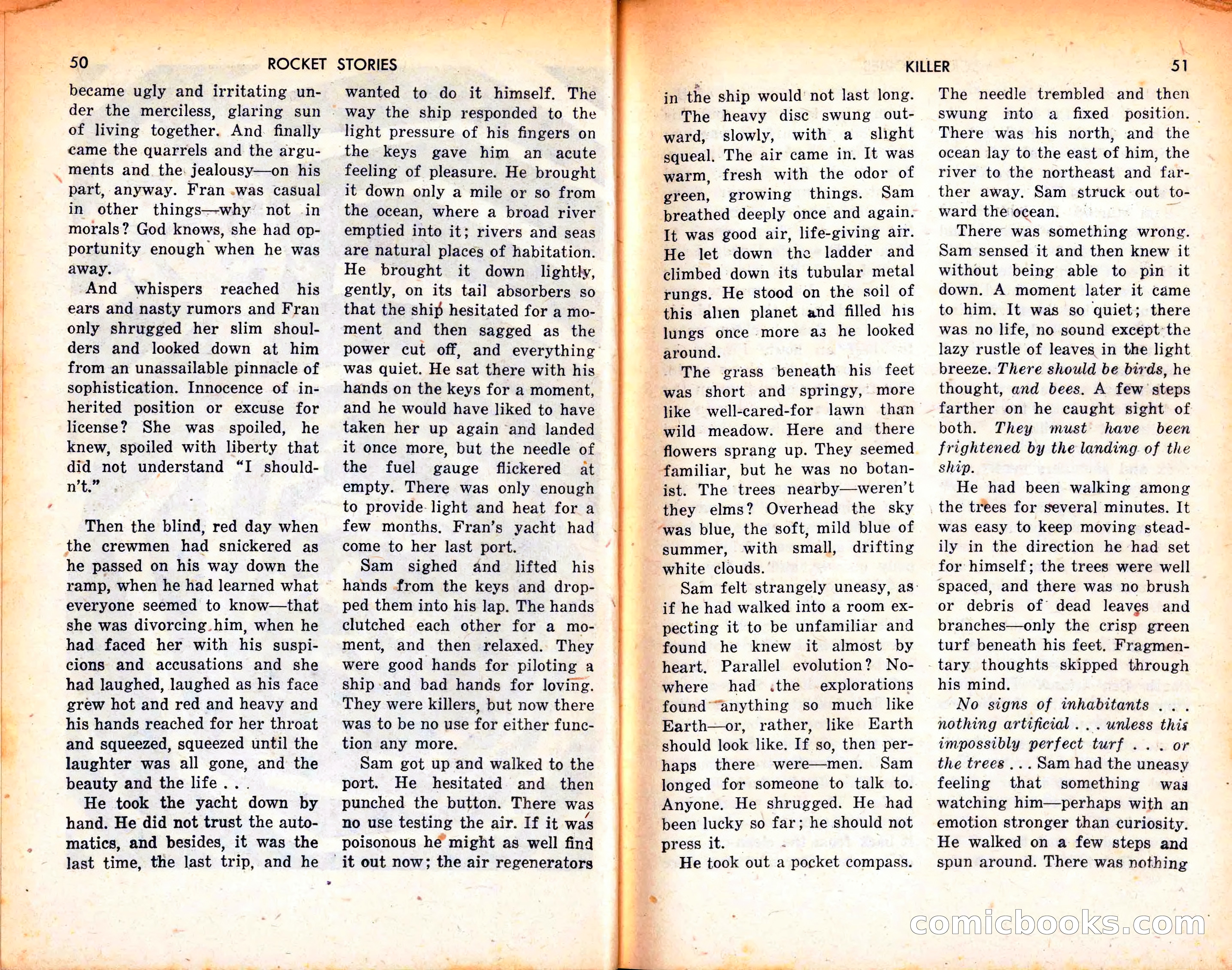 Rocket Stories, September 1953 — page 27 of 83