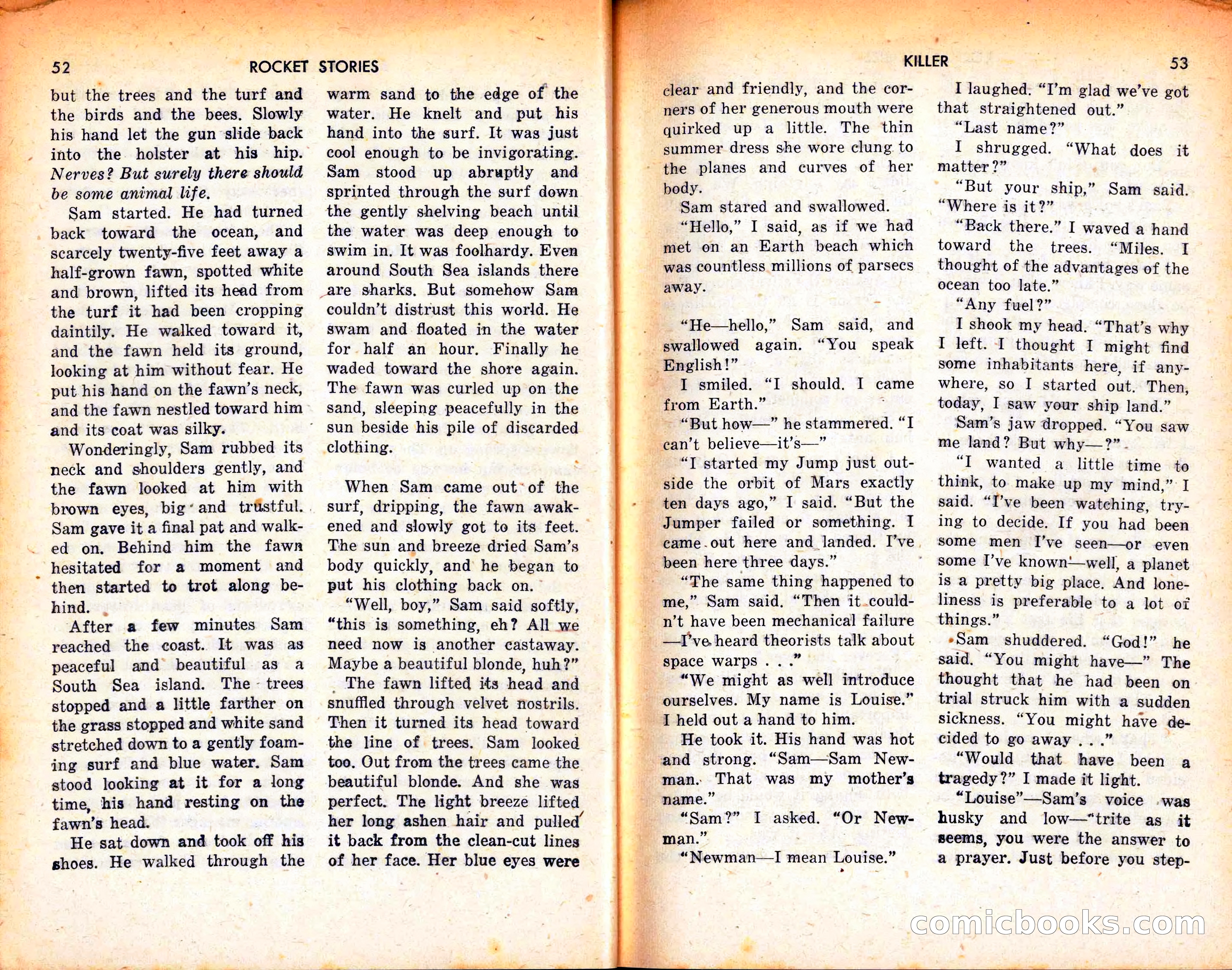 Rocket Stories, September 1953 — page 28 of 83