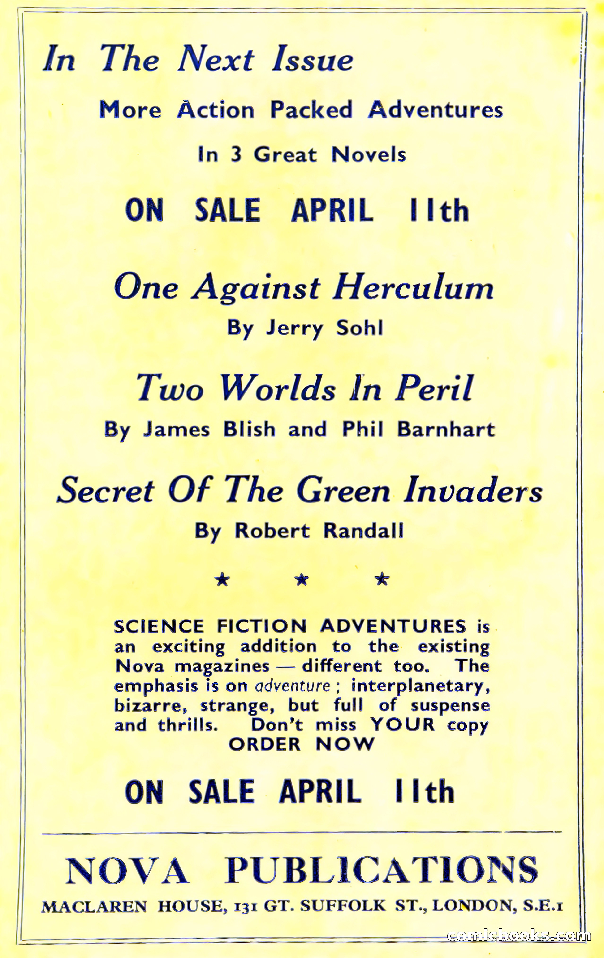Science Fiction Adventures, Volume 1, No. 1 — page 2 of 118