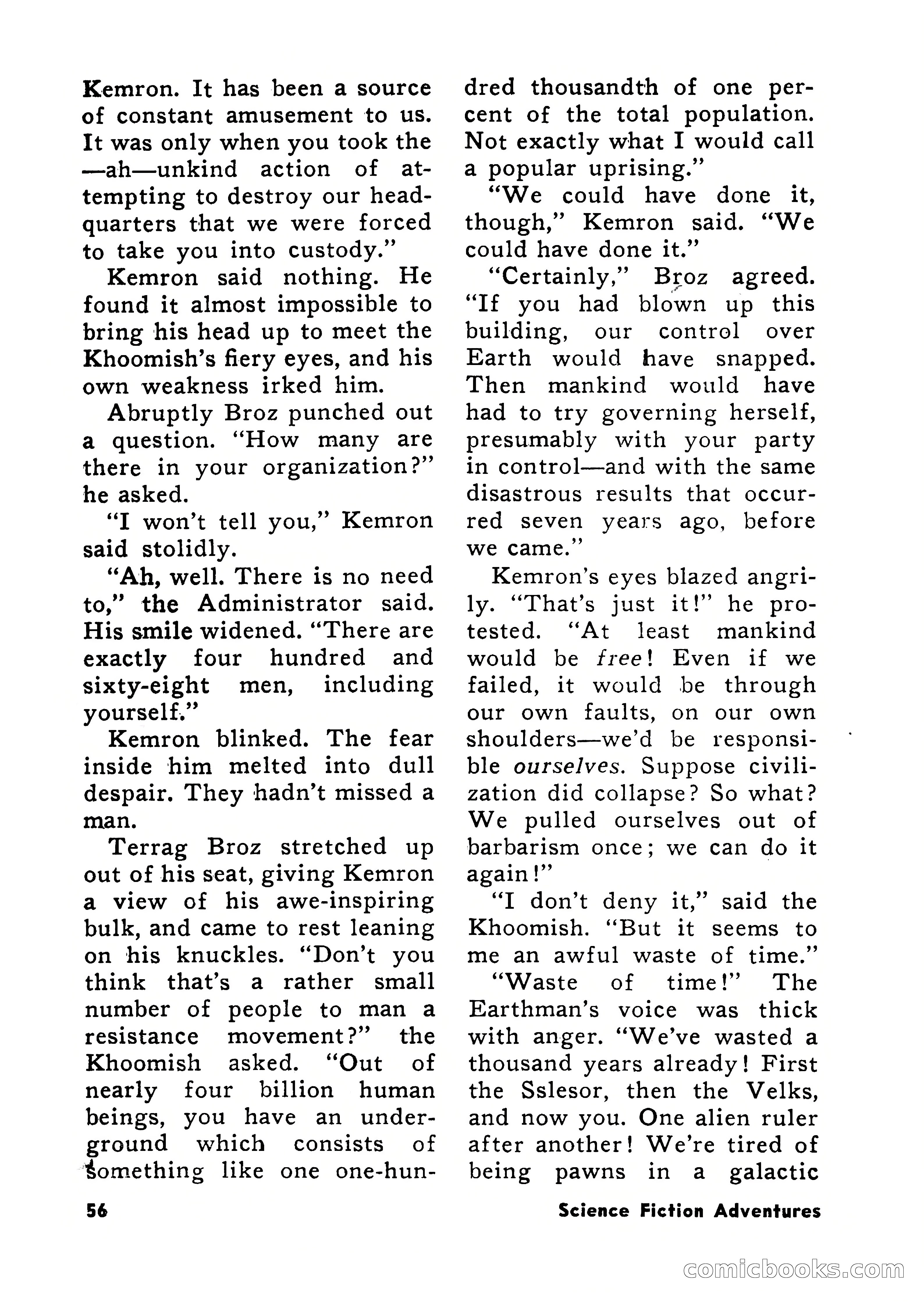Science Fiction Adventures, December 1956 — page 56 of 132
