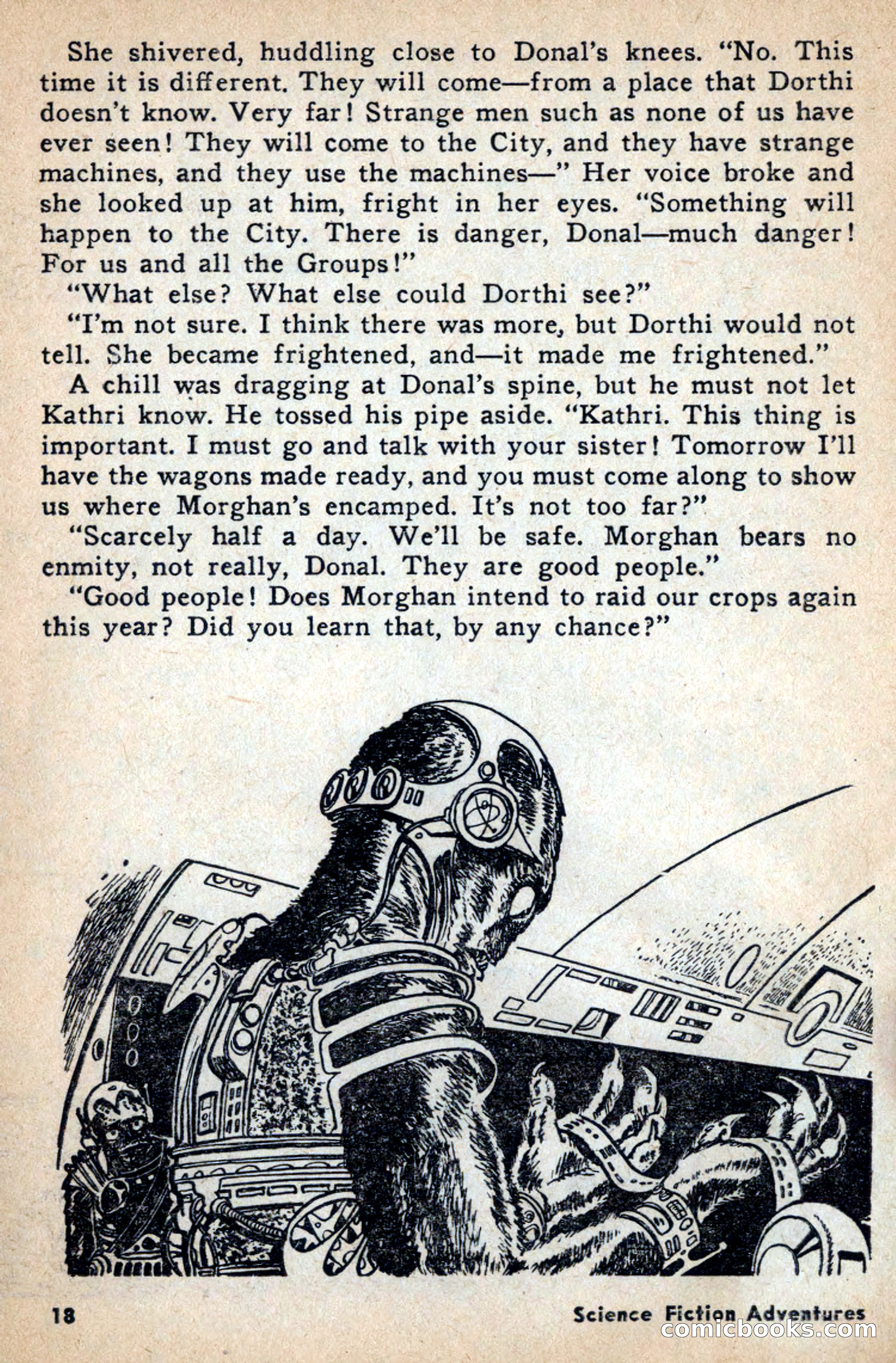 Science Fiction Adventures, April 1957 — page 18 of 132