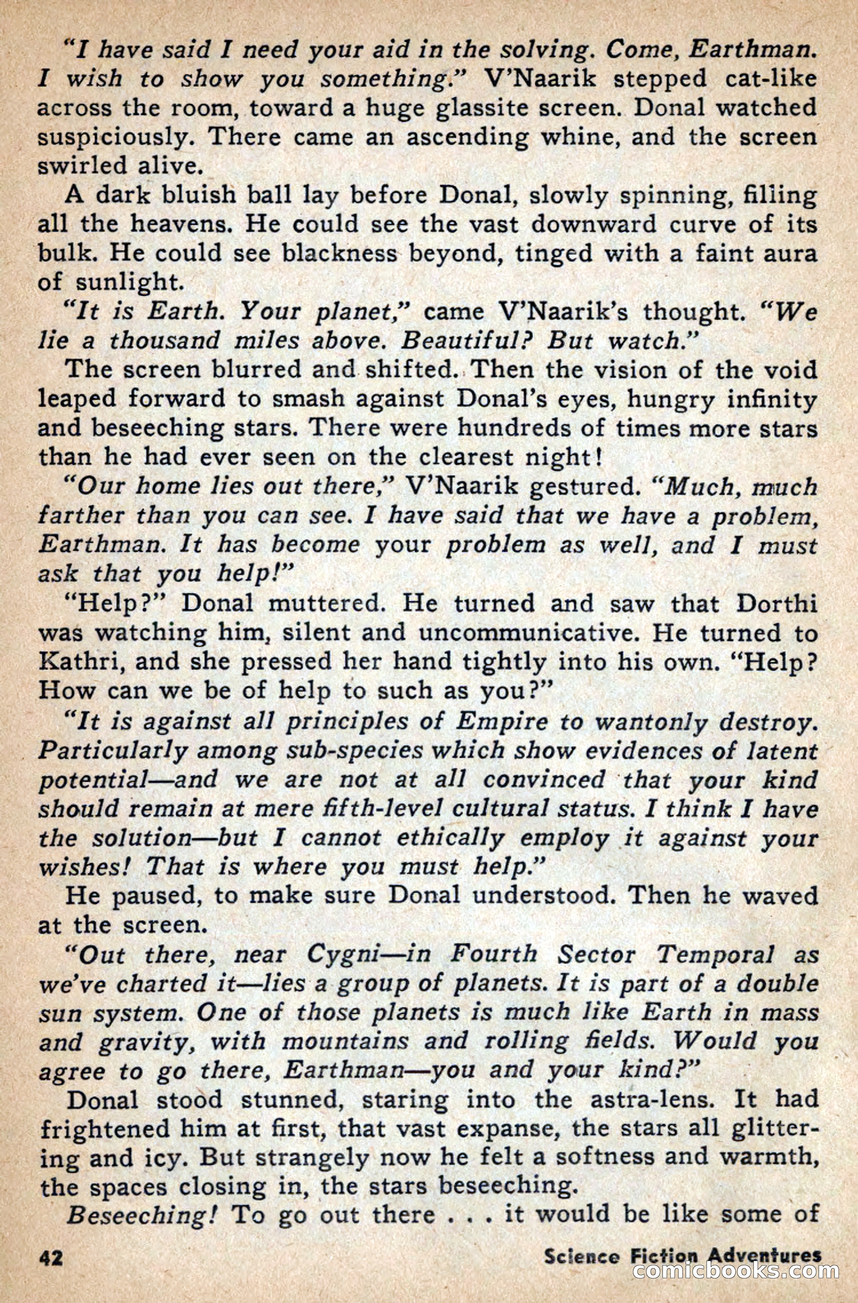 Science Fiction Adventures, April 1957 — page 42 of 132