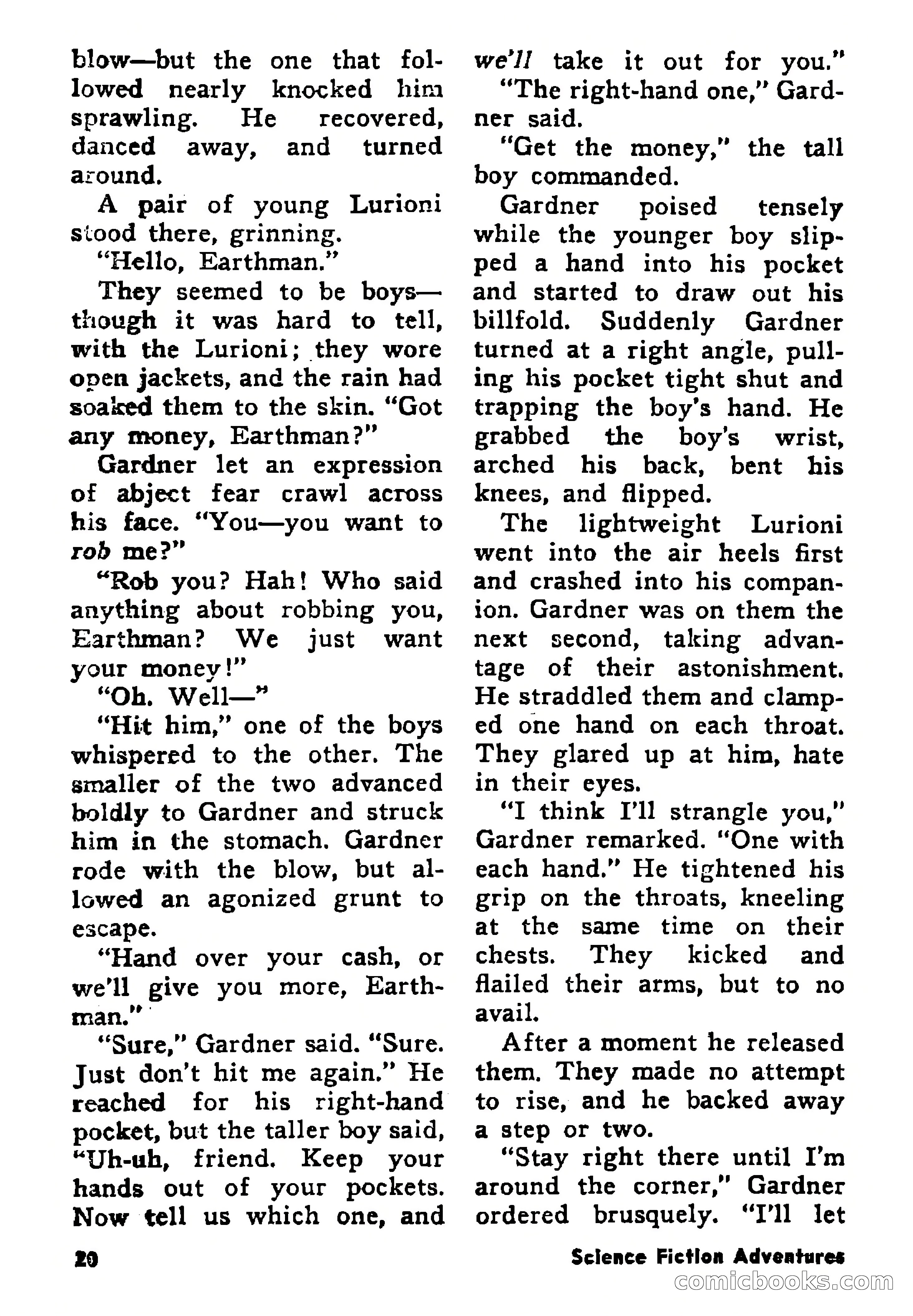 Science Fiction Adventures, August 1957 — page 20 of 133