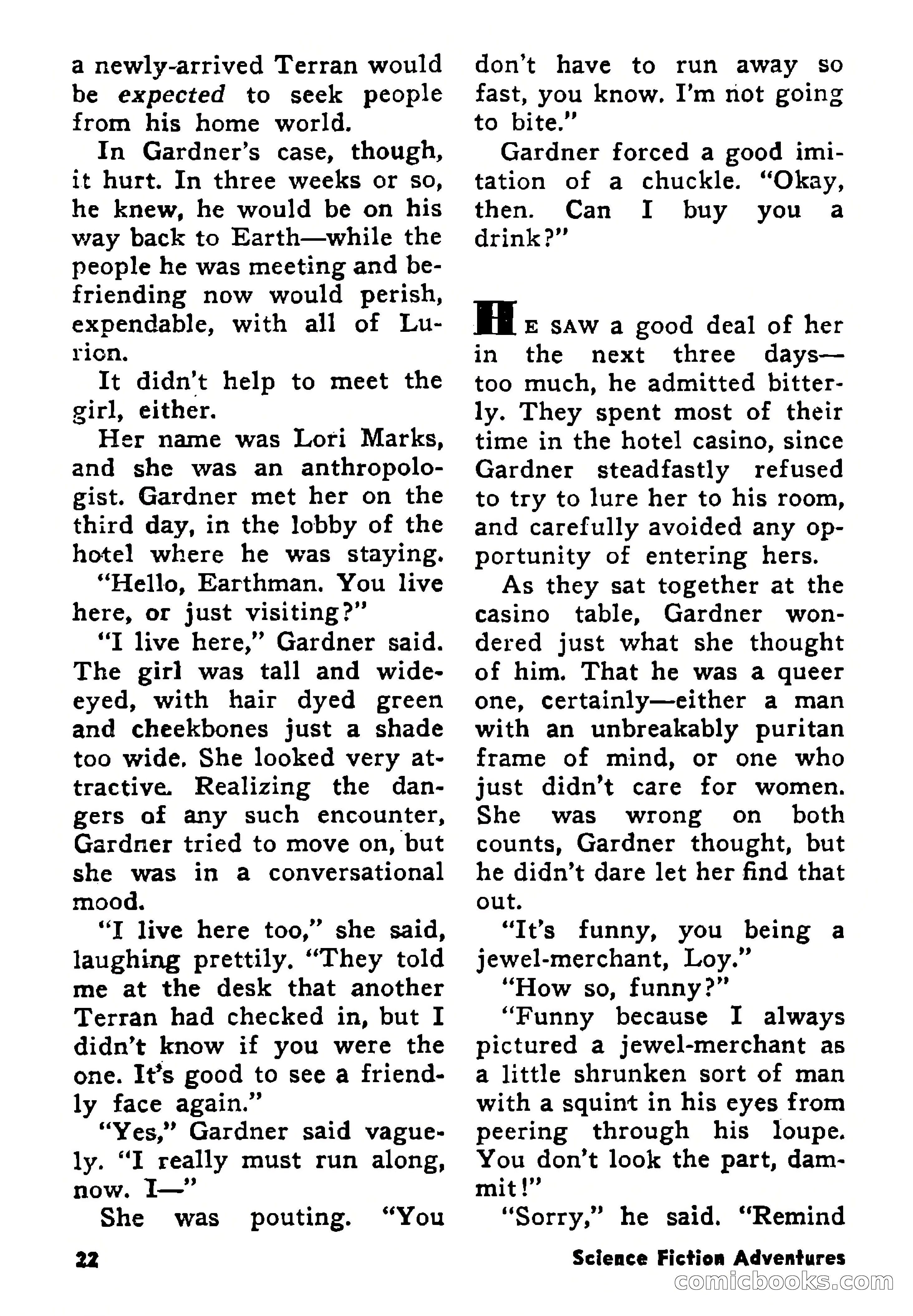 Science Fiction Adventures, August 1957 — page 22 of 133
