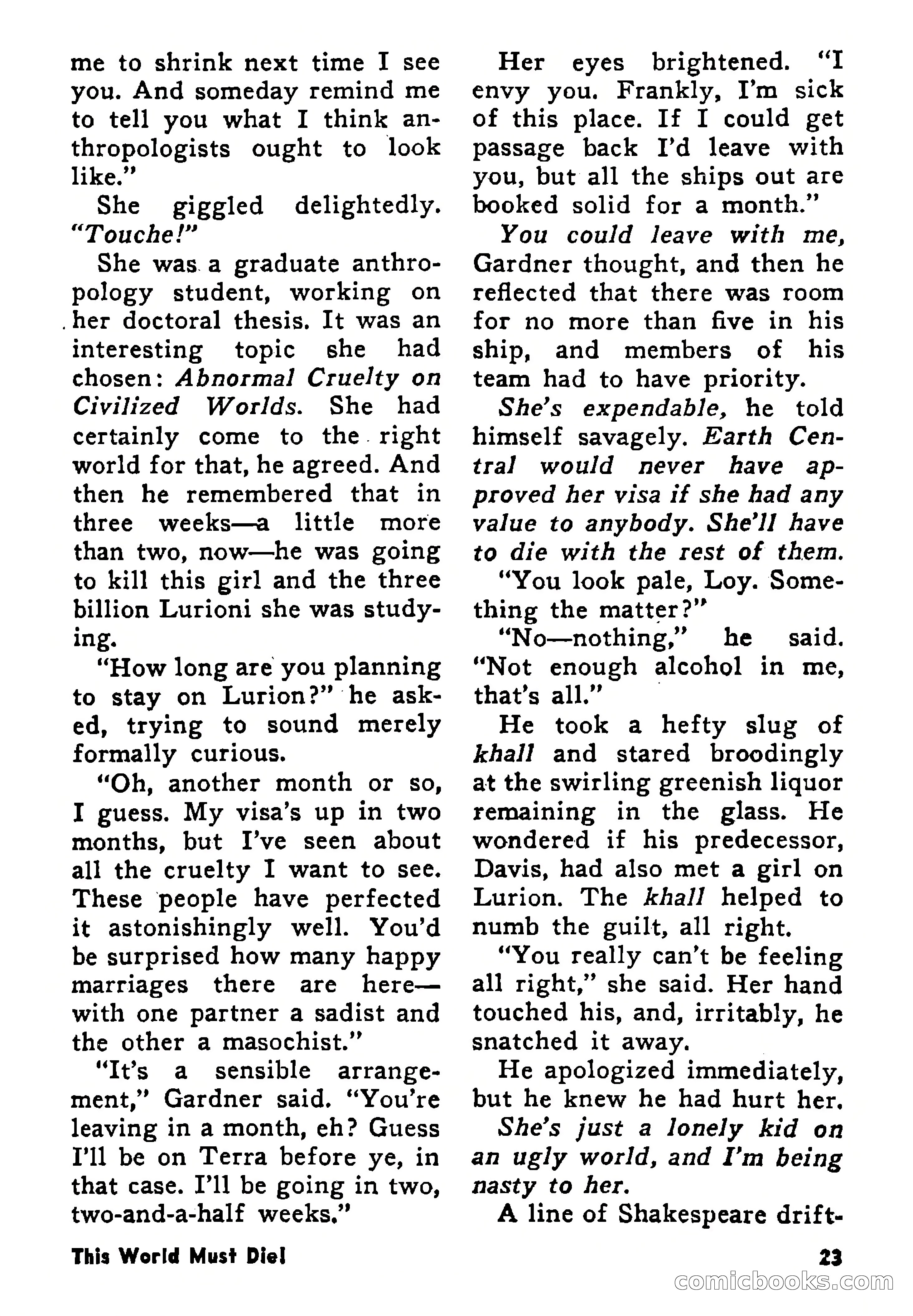 Science Fiction Adventures, August 1957 — page 23 of 133
