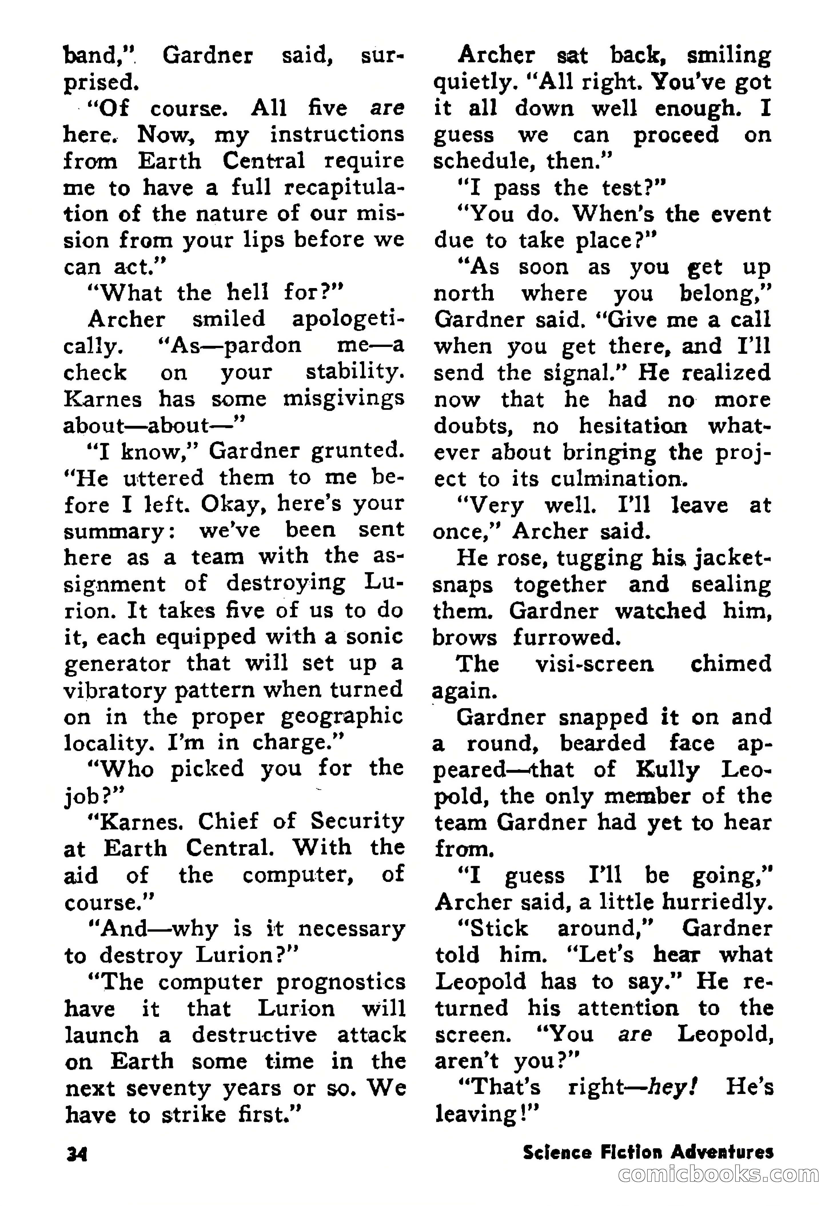 Science Fiction Adventures, August 1957 — page 34 of 133