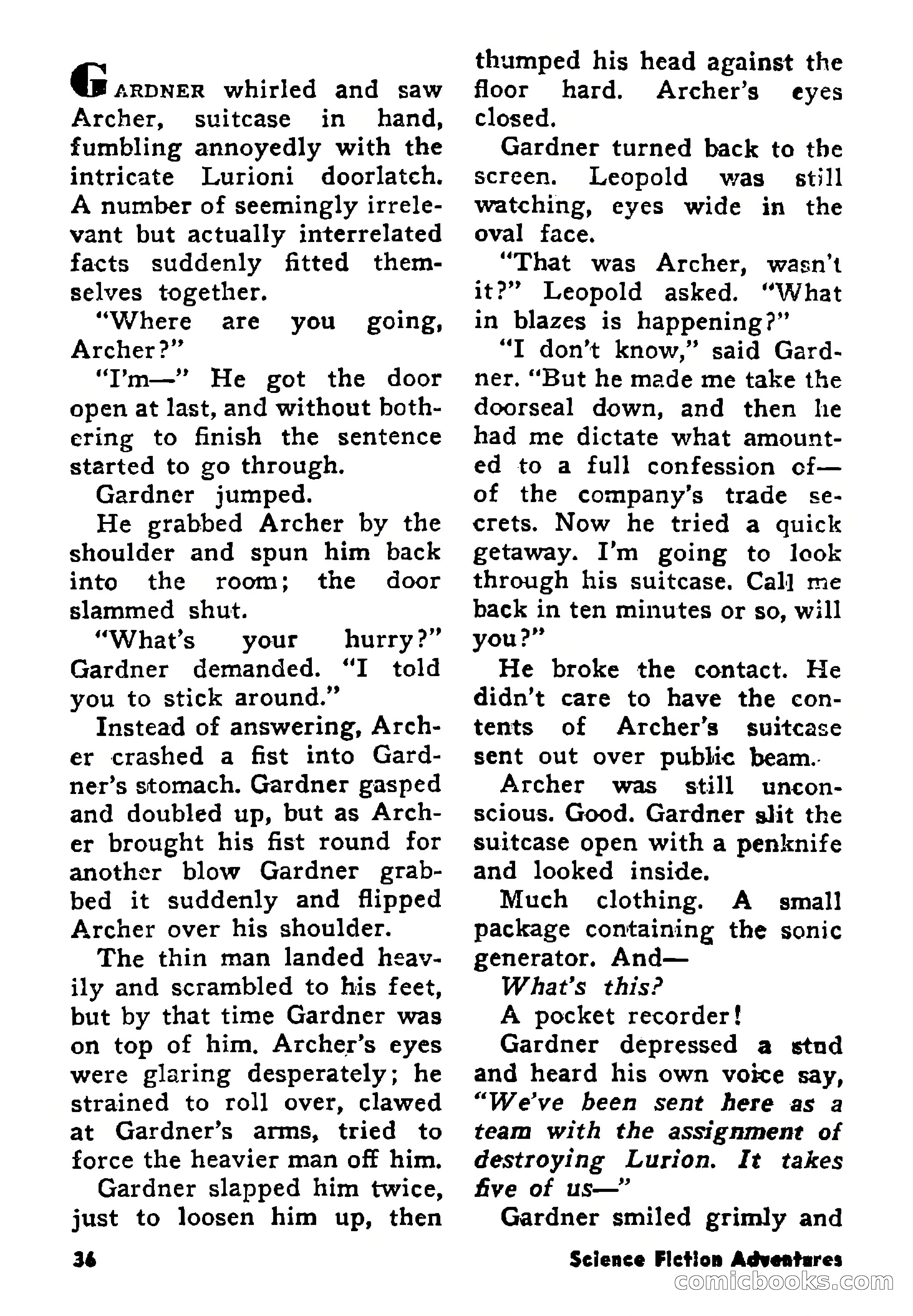 Science Fiction Adventures, August 1957 — page 36 of 133