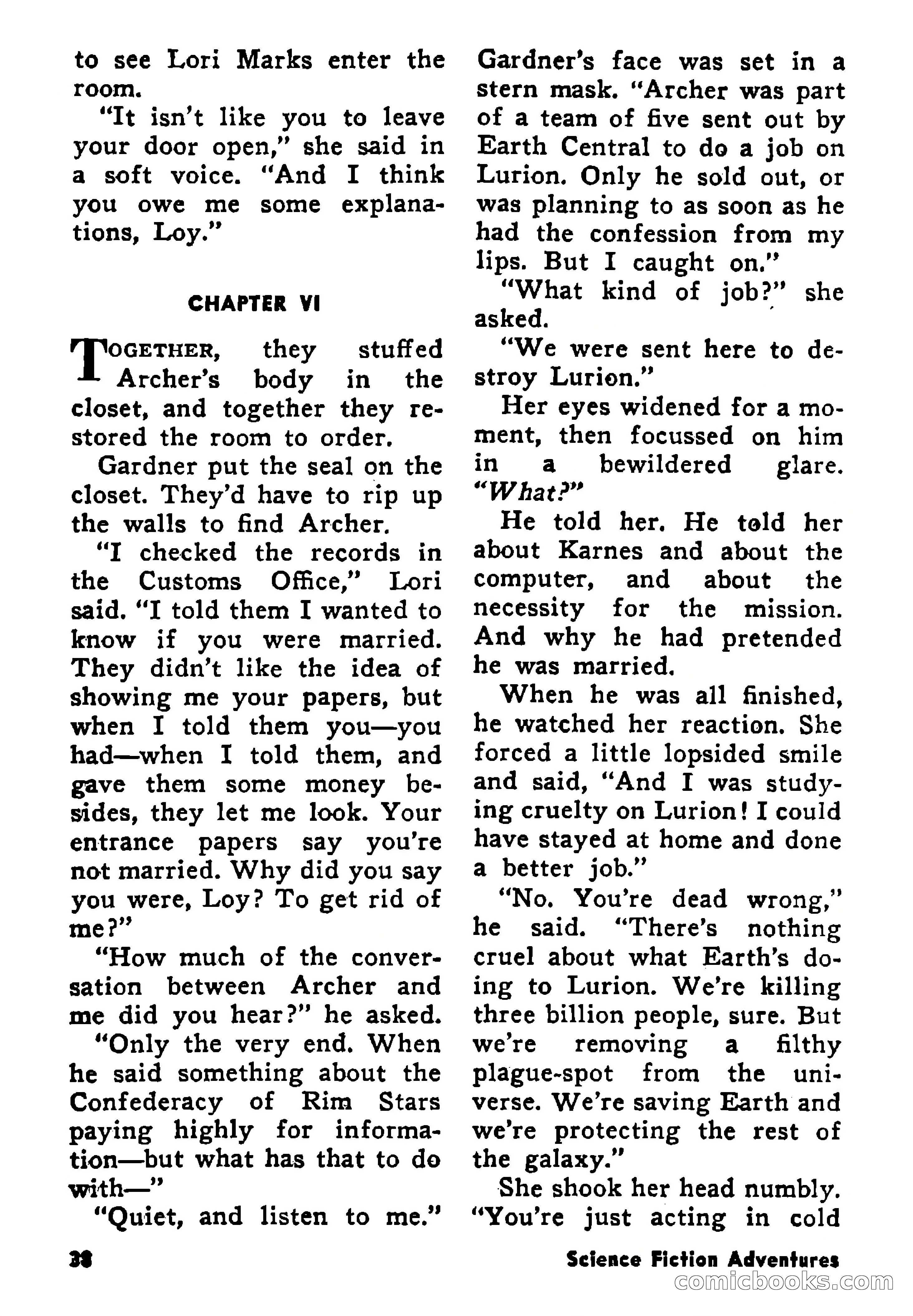 Science Fiction Adventures, August 1957 — page 38 of 133