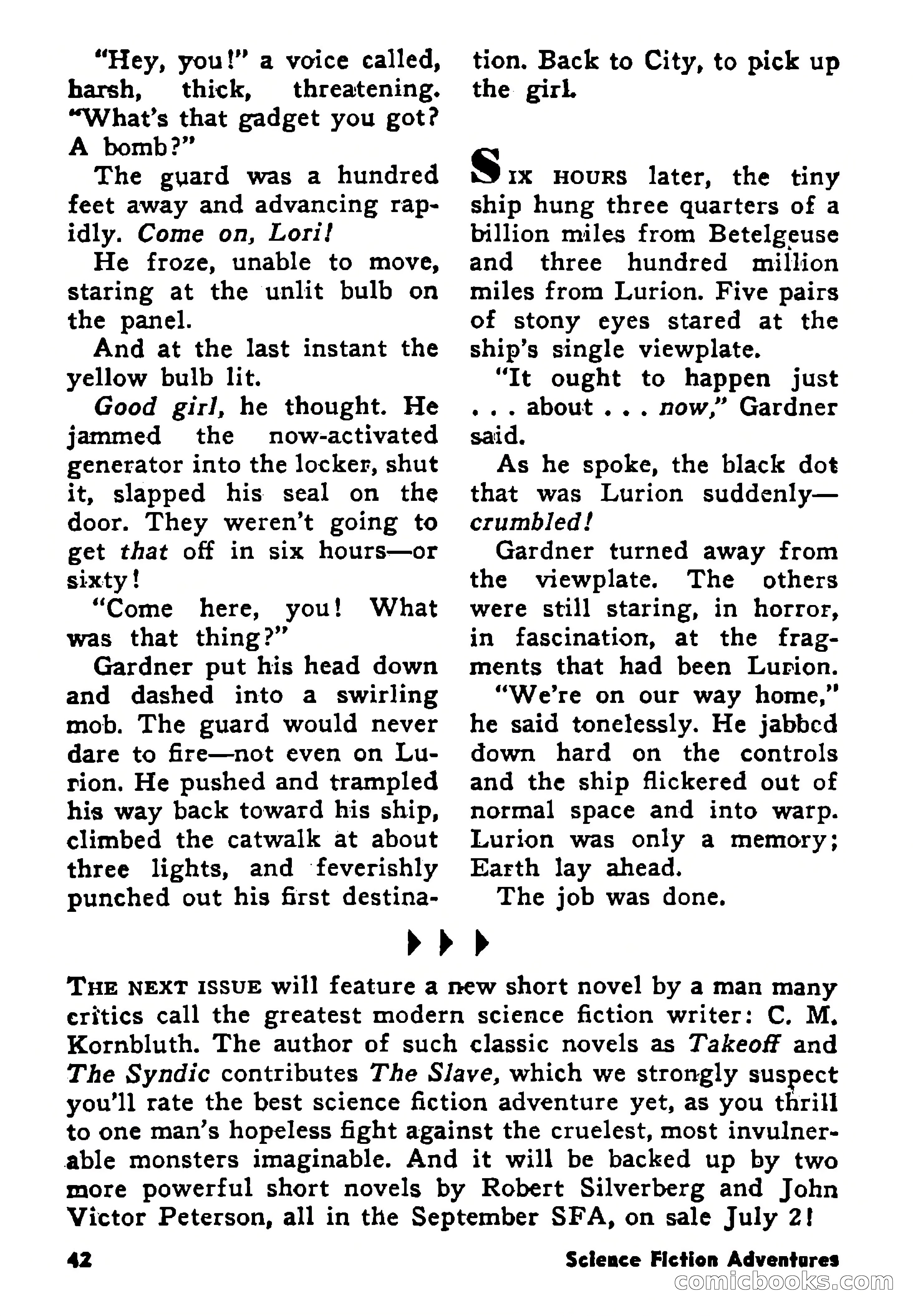 Science Fiction Adventures, August 1957 — page 42 of 133