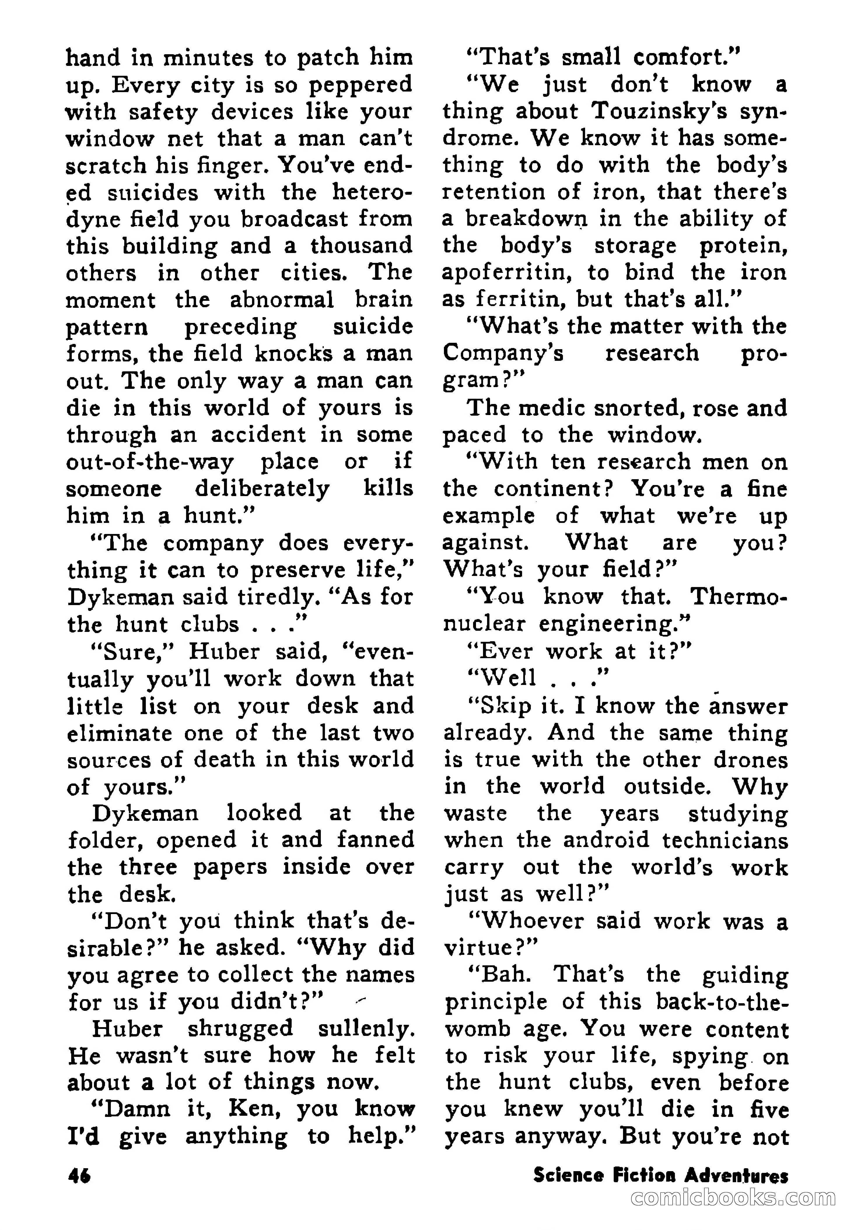 Science Fiction Adventures, August 1957 — page 46 of 133