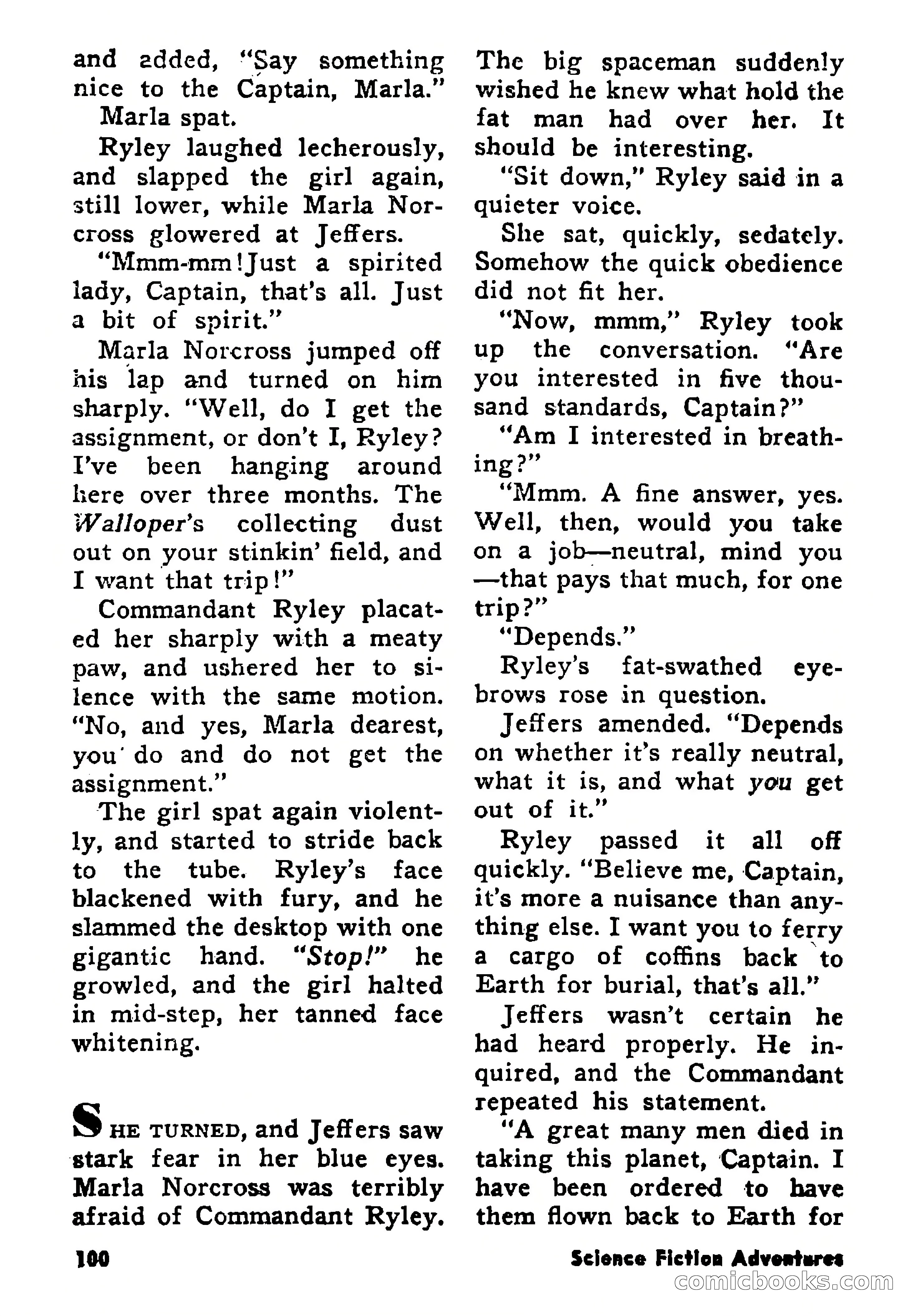 Science Fiction Adventures, August 1957 — page 100 of 133