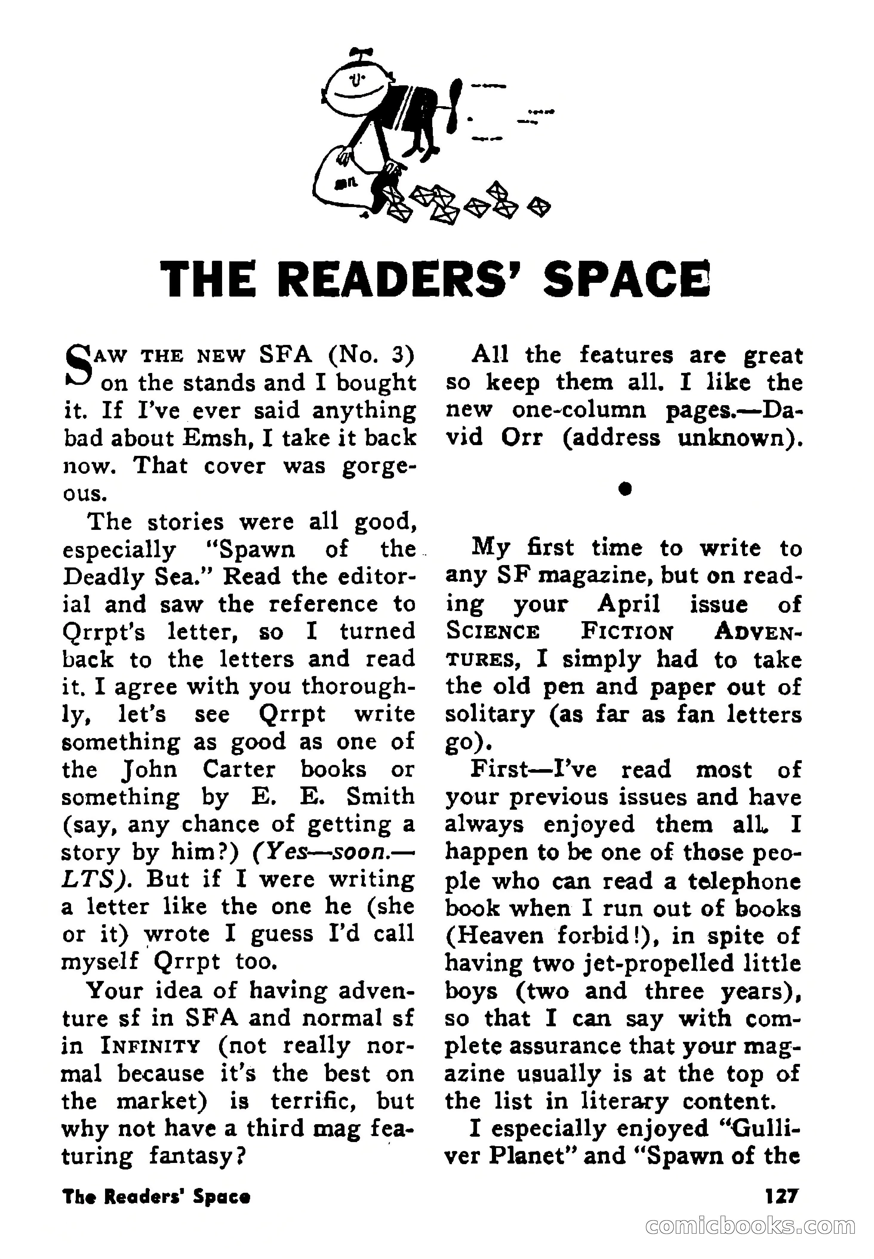 Science Fiction Adventures, August 1957 — page 127 of 133