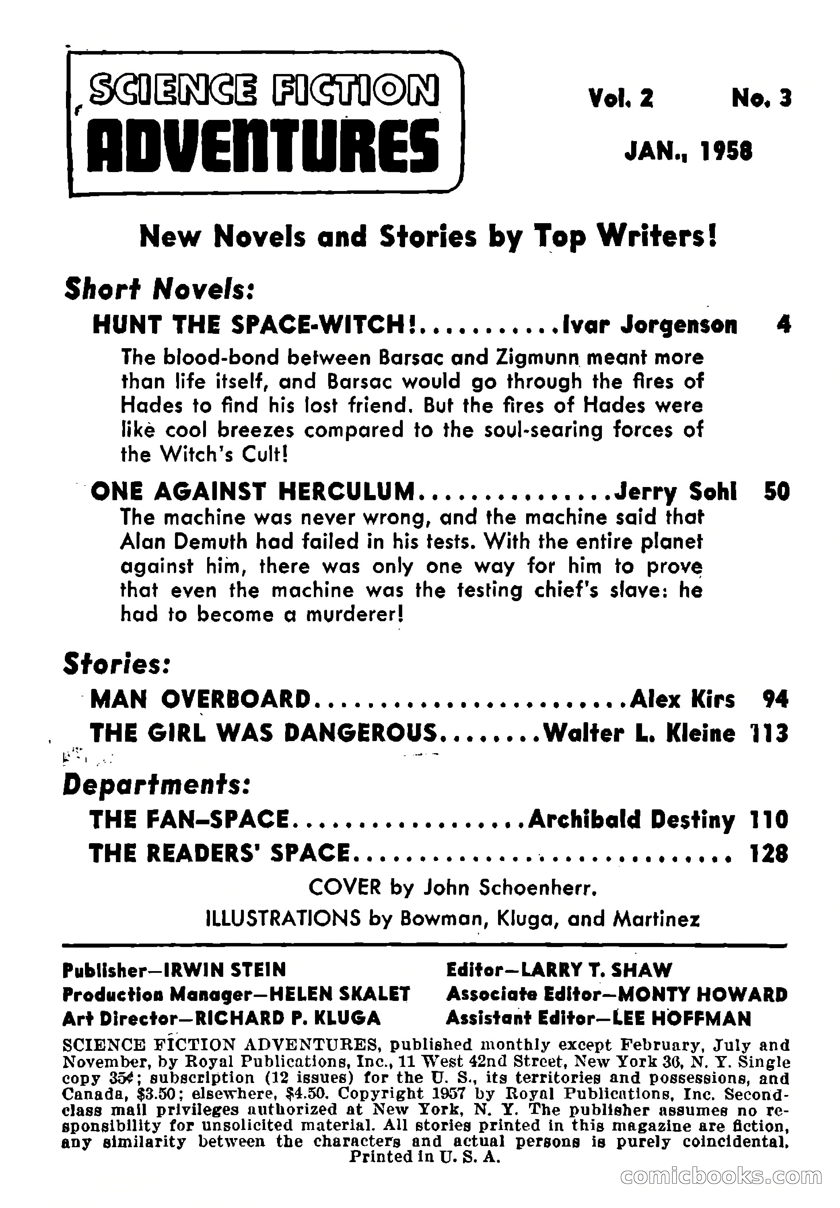 Science Fiction Adventures, January 1958 — page 3 of 133
