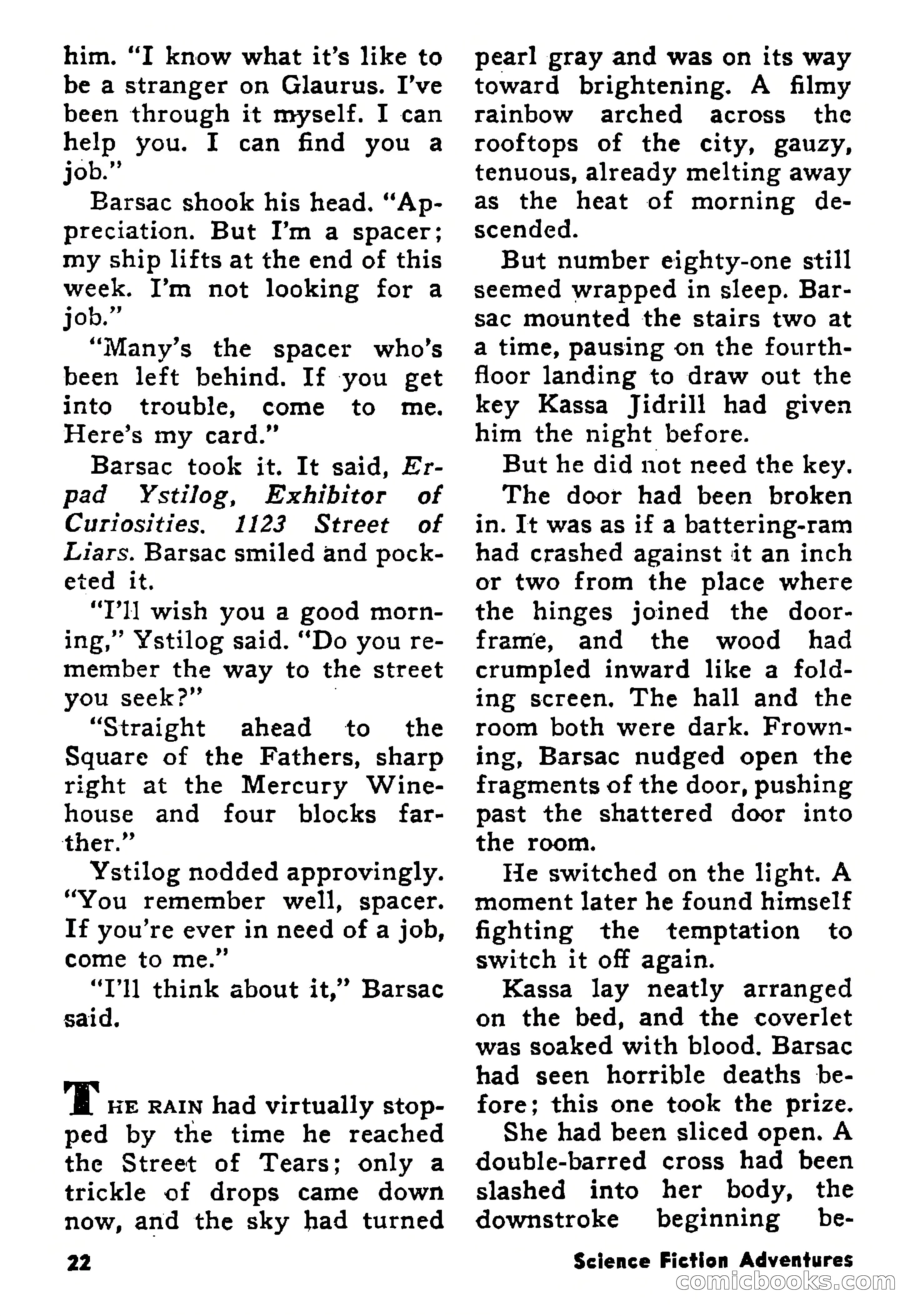 Science Fiction Adventures, January 1958 — page 22 of 133