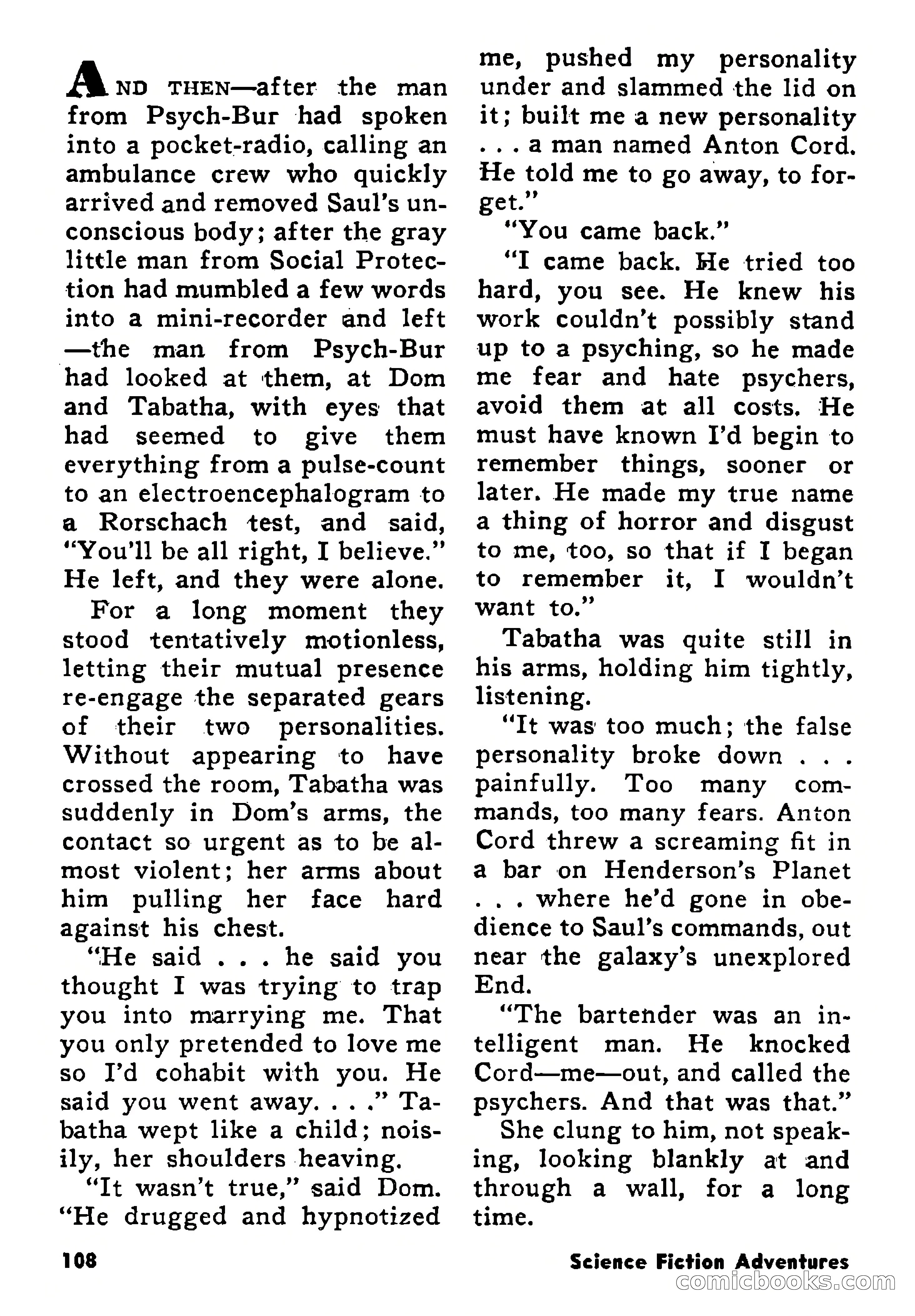 Science Fiction Adventures, January 1958 — page 108 of 133