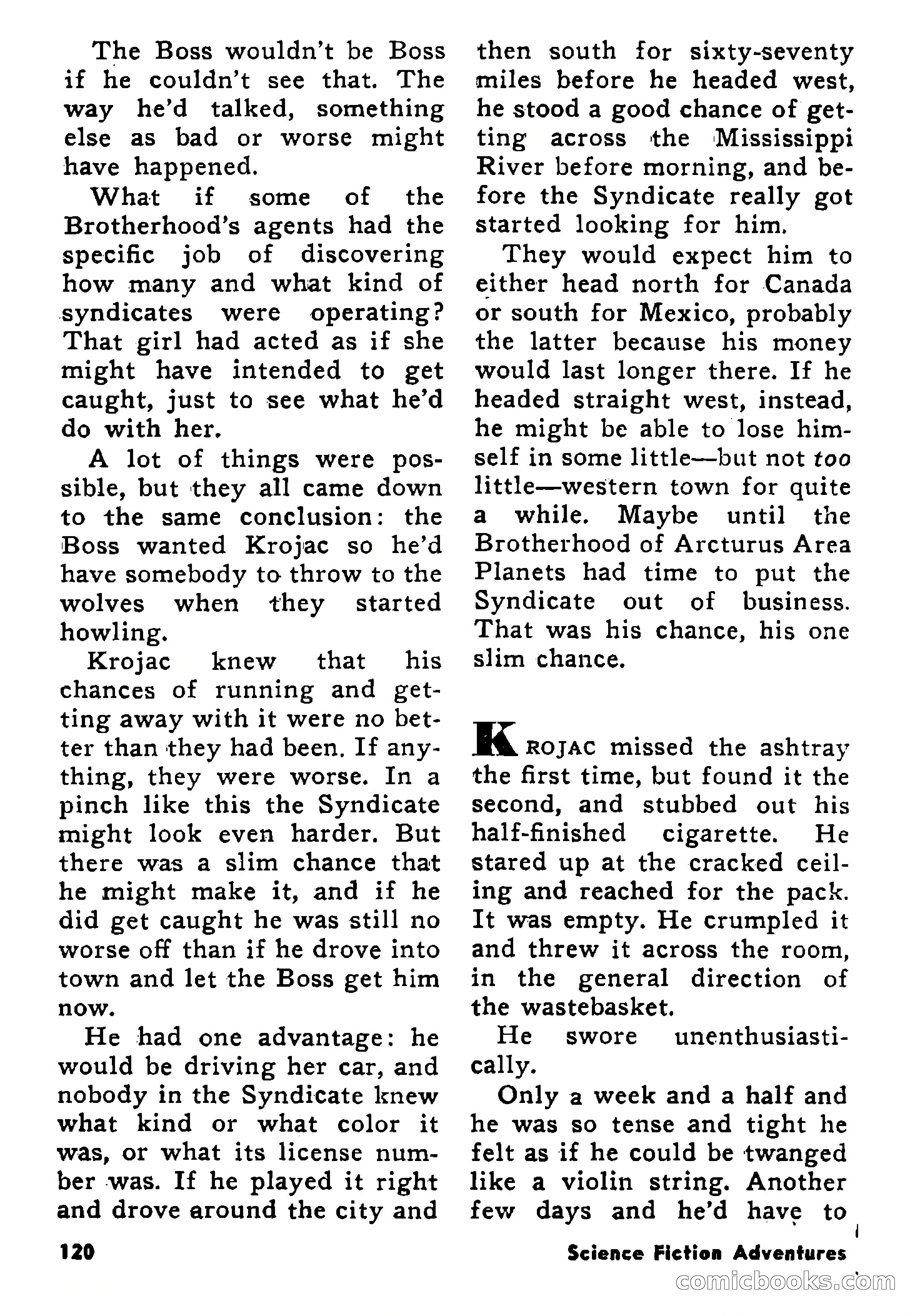 Science Fiction Adventures, January 1958 — page 120 of 133