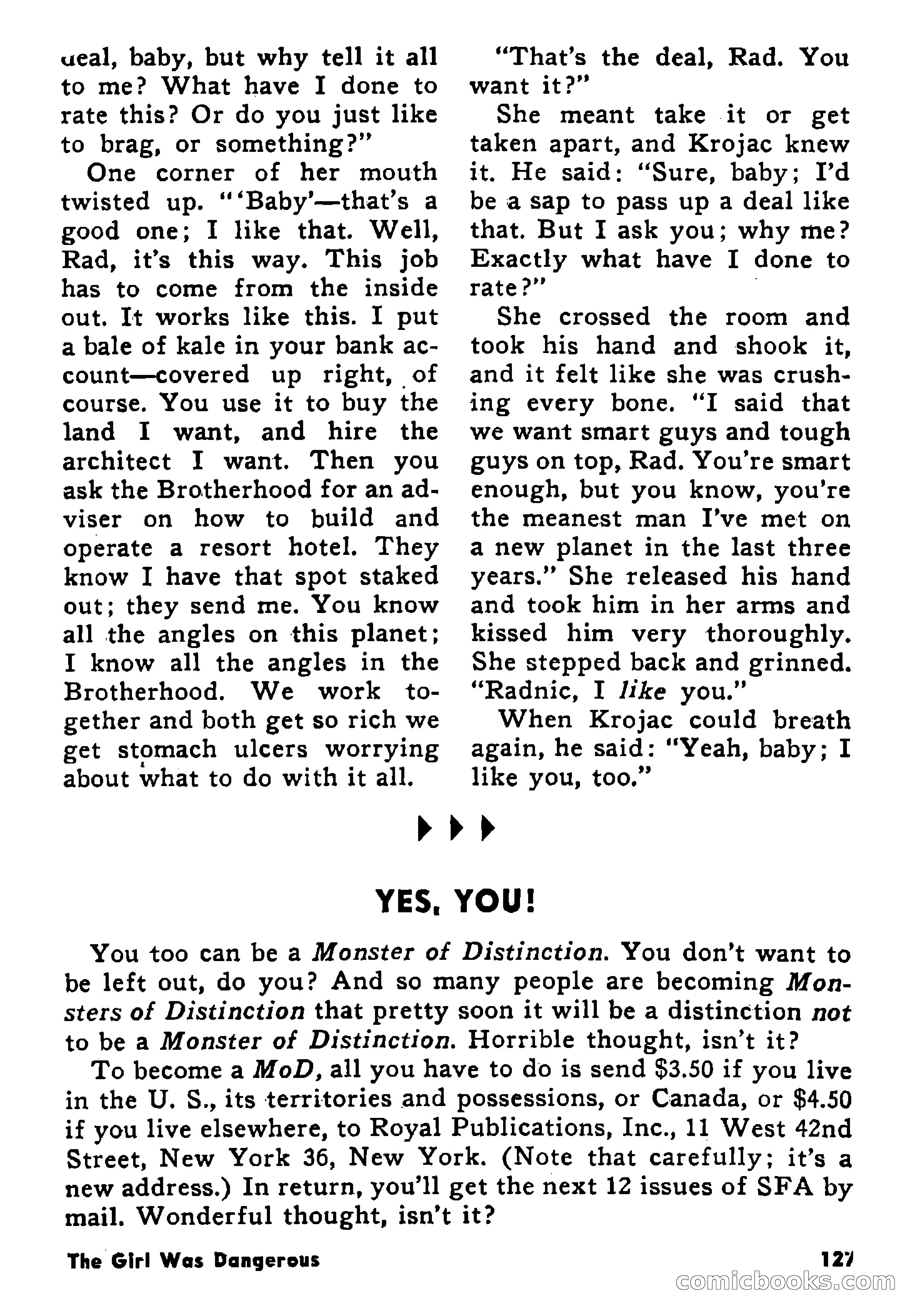 Science Fiction Adventures, January 1958 — page 127 of 133